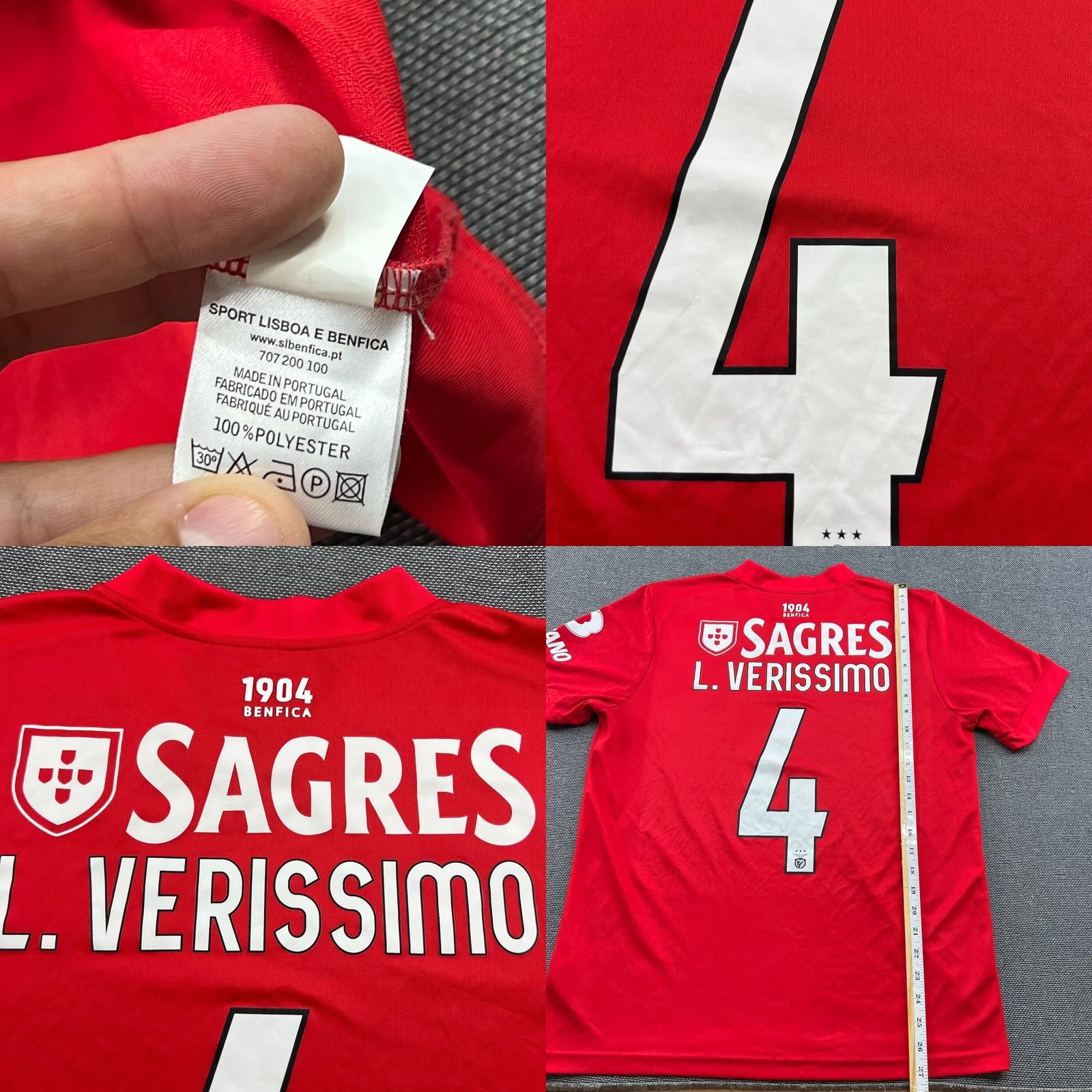 Vintage Benfica Jersey Mens Medium Red 2021 2022 Home Official Lucas Verissimo Da Silva Athletic Shirt T-Shirt Short Sleeve Size US M / EU 48-50 / 2 - 8 Thumbnail