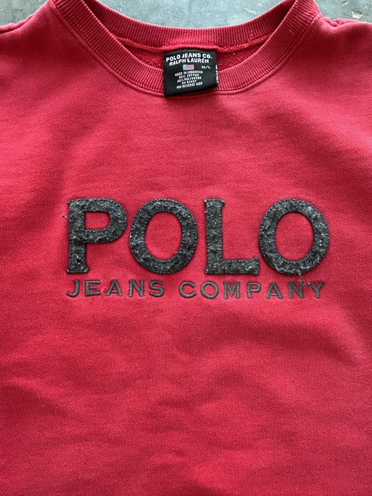 Polo Ralph Lauren Vintage Y2K Polo Jeans Co Spellout Logo Sweatshirt Size US M / EU 48-50 / 2 - 2 Thumbnail