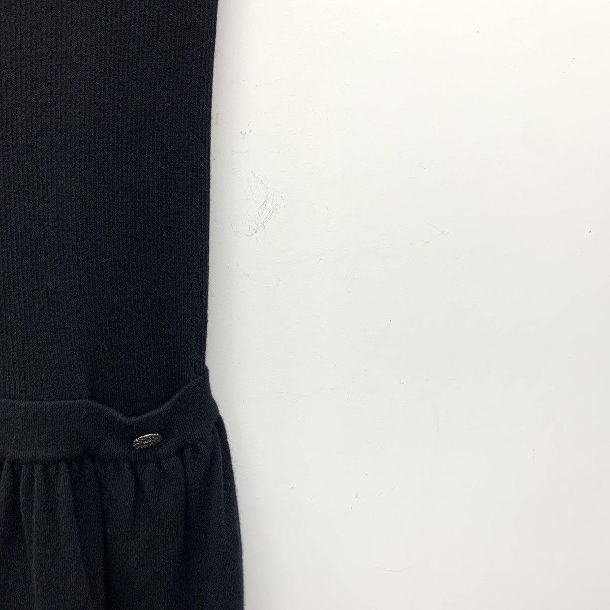 Chanel Chanel Black Logo Silver Label Wool Short Sleeve Knit Dress Size XS / US 0-2 / IT 36-38 - 4 Thumbnail