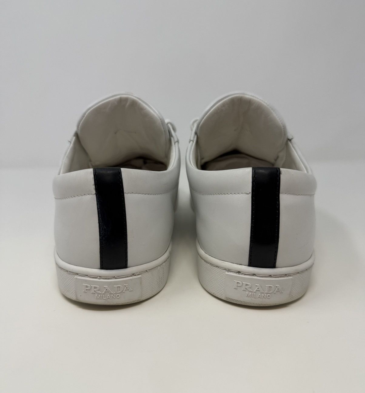 Prada Prada Brushed Leather Sneaker White Size US 9 / EU 42 - 5 Thumbnail