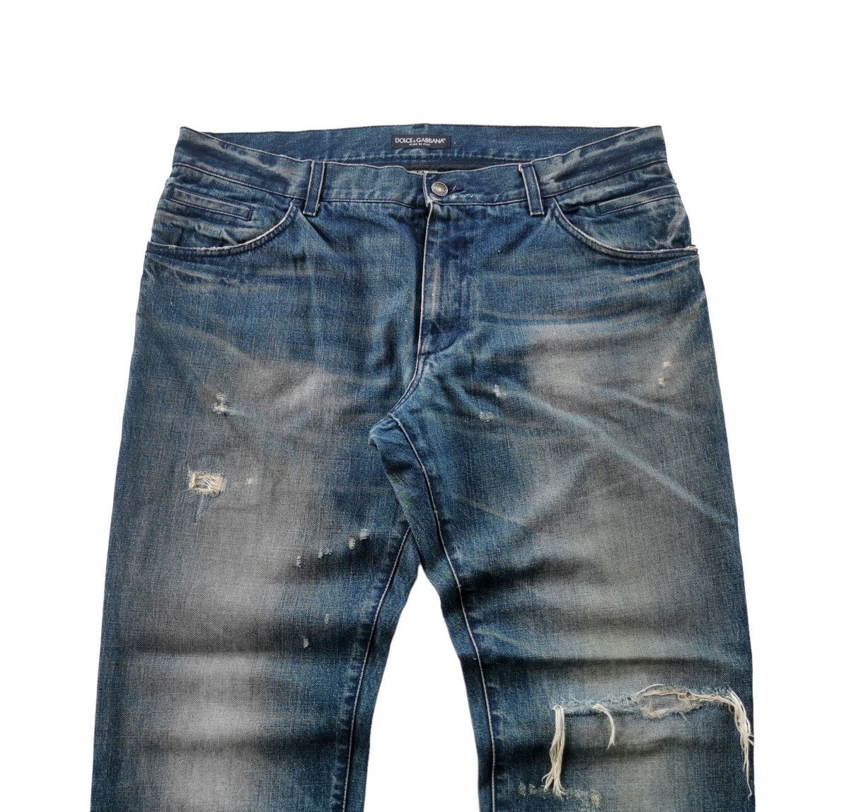 image of Distressed Denim x Dolce Gabbana Denim Jeans 38X41, Men's