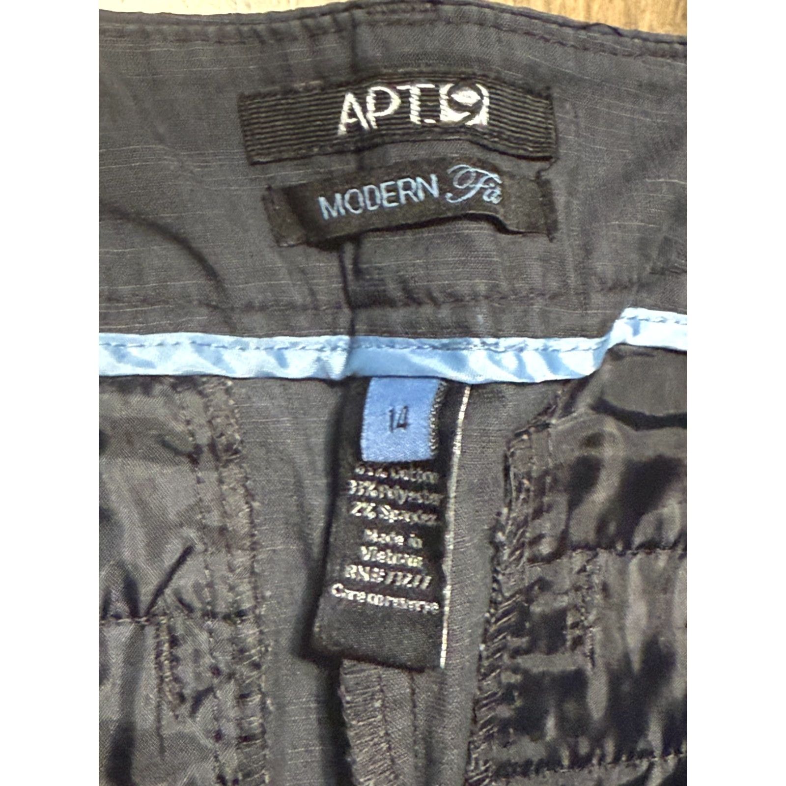 Apt. 9 APT. 9 Pants Women's 14 Gray Modern Fit Wide Leg Flat Front Dress Pants Womens Pair Casual Formal Size 36" / US 14 / IT 50 - 4 Thumbnail