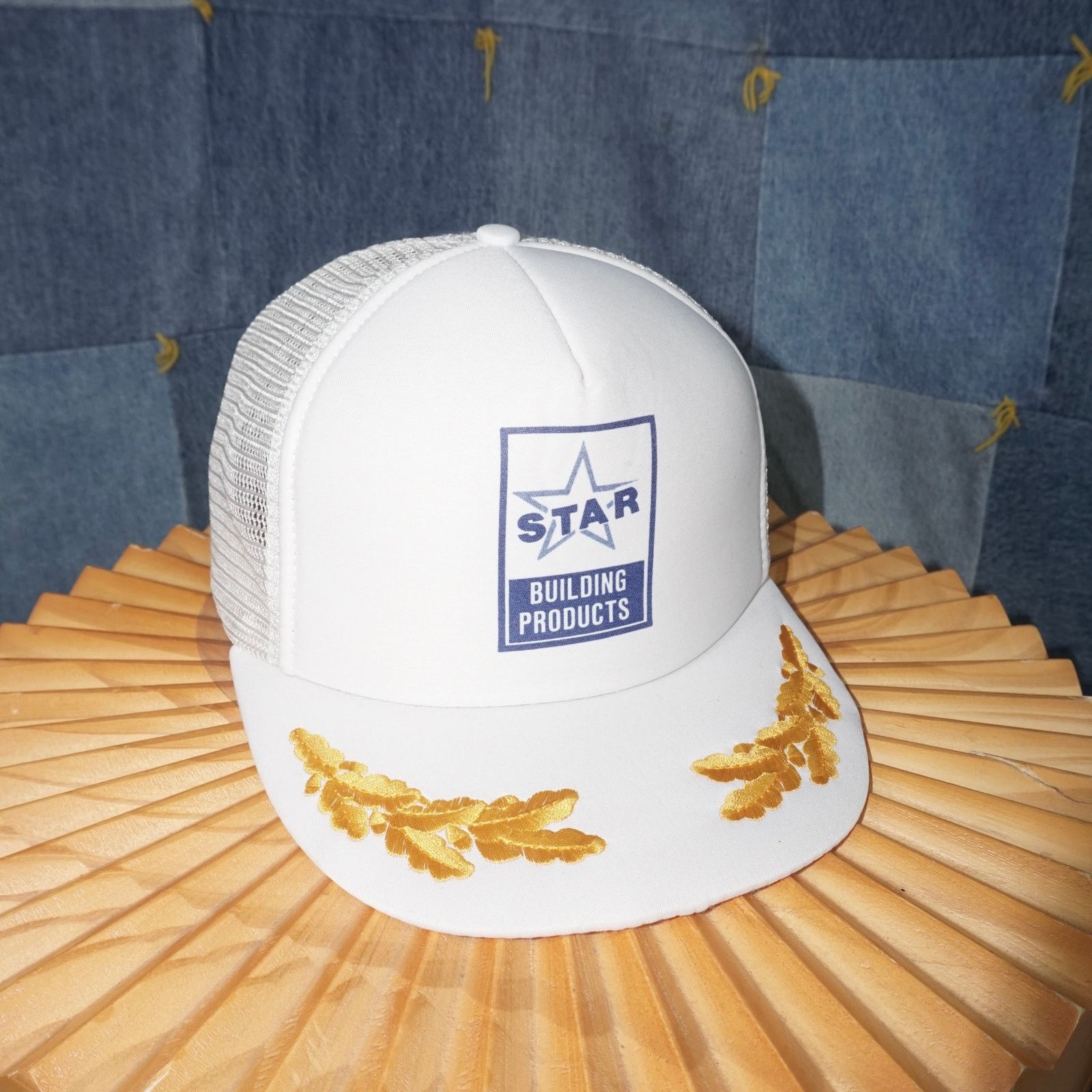 Vintage OSFA - Vintage star building products gold leaf trucker hat Size ONE SIZE - 2 Thumbnail