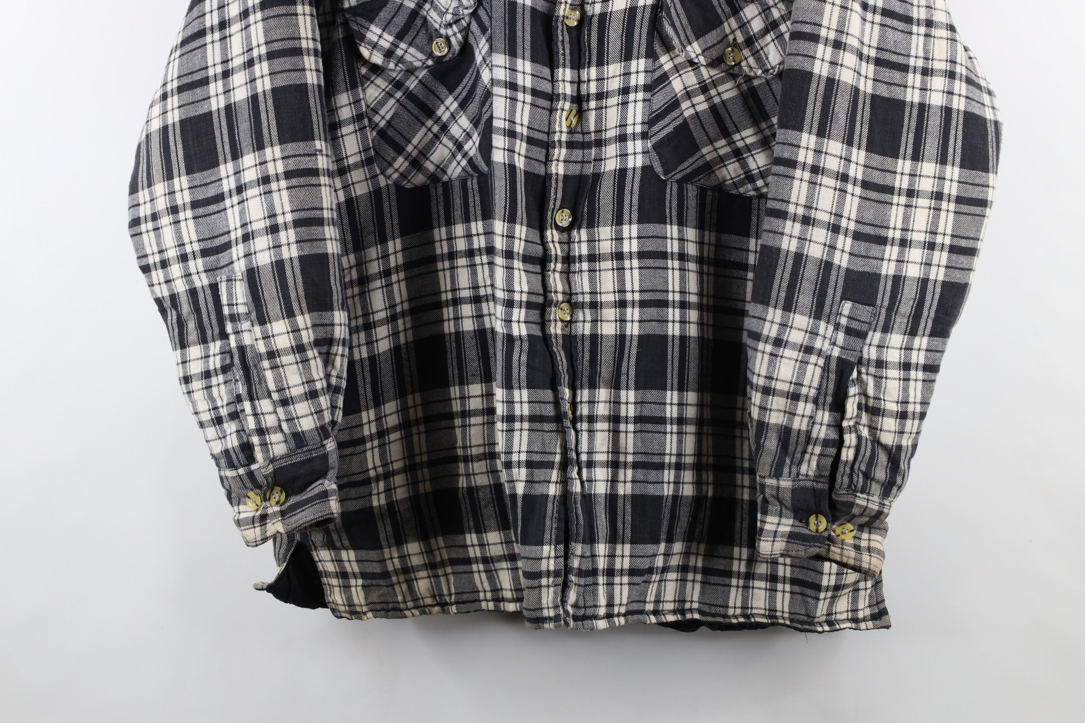 Vintage Vintage 90s Streetwear Fleece Lined Flannel Shirt Jacket Size US L / EU 52-54 / 3 - 3 Thumbnail
