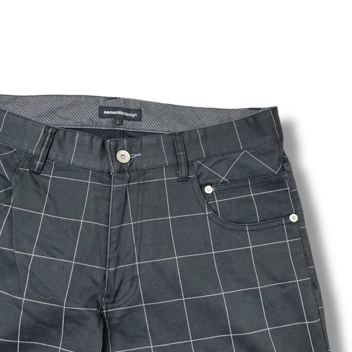 semanticdesign SemanticDesign Gridcheck Pants | Size L | Black Size US 32 / EU 48 - 4 Thumbnail