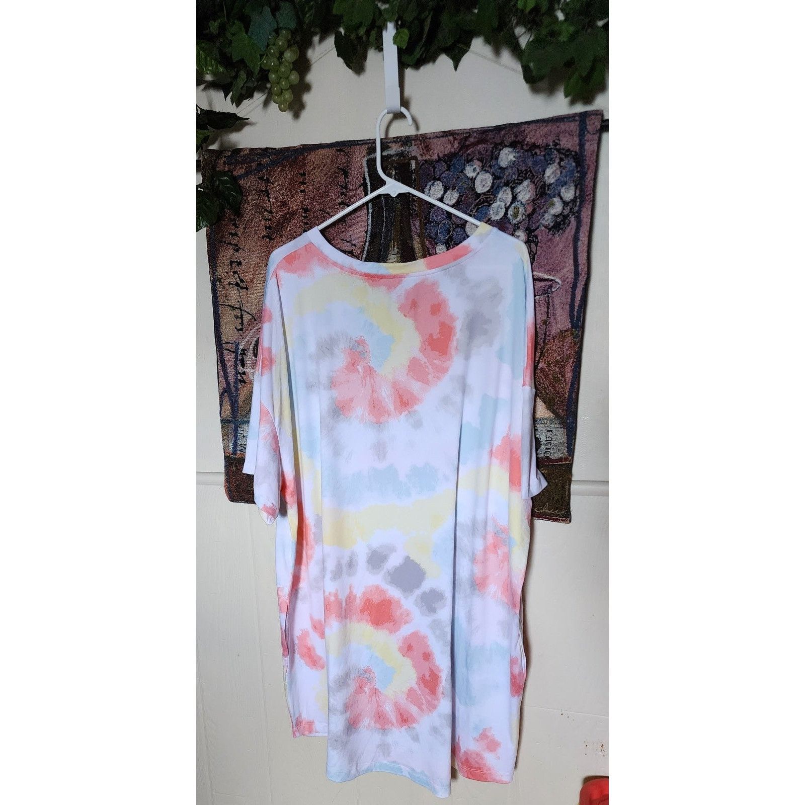 Other Secret Dreams Tie Dyed Night Shirt Be A Nice Human Size ONE SIZE - 2 Thumbnail