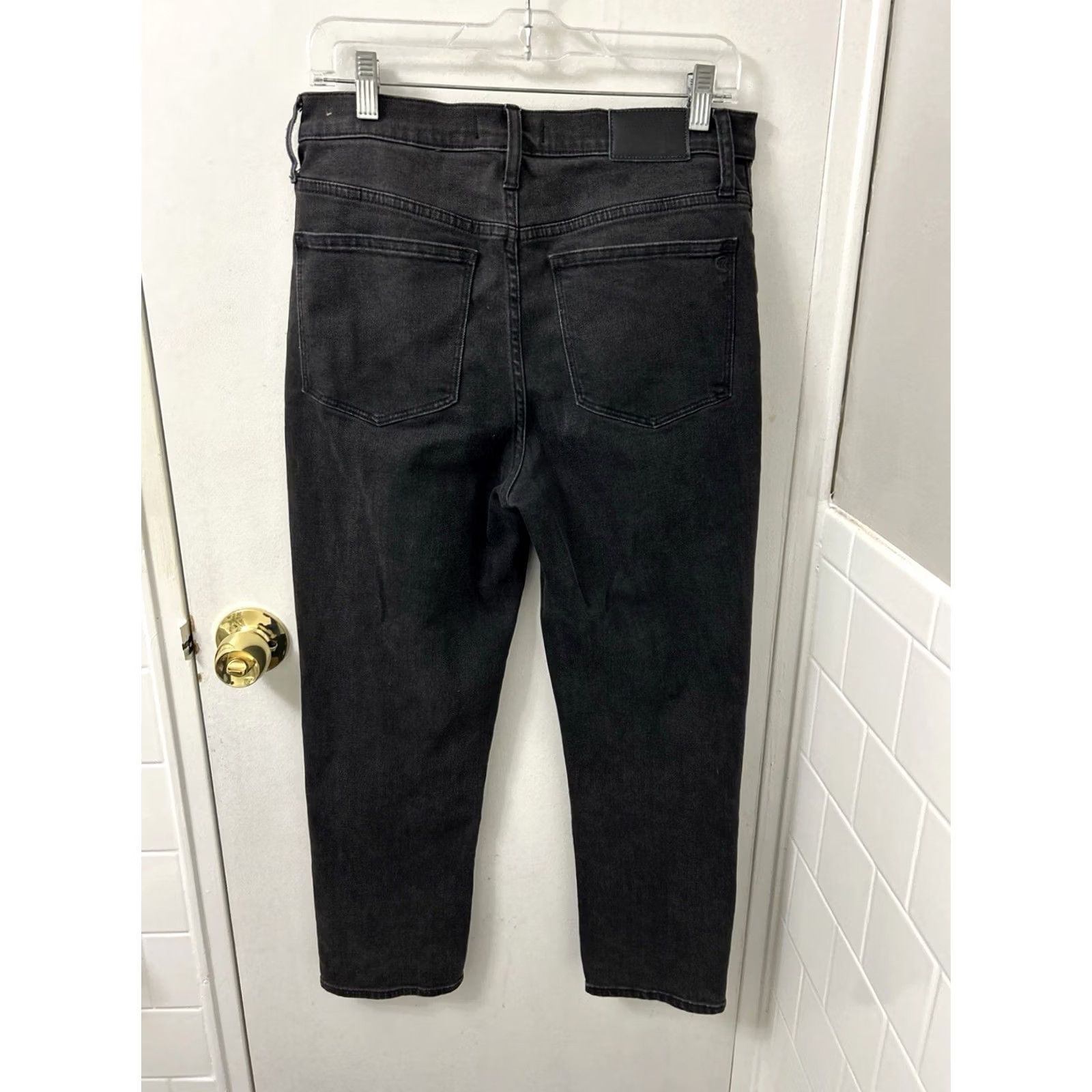 Madewell Madewell Classic Straight Jeans Womens 28x25 Black High Rise Stretch Denim Size 28" / US 6 / IT 42 - 5 Thumbnail