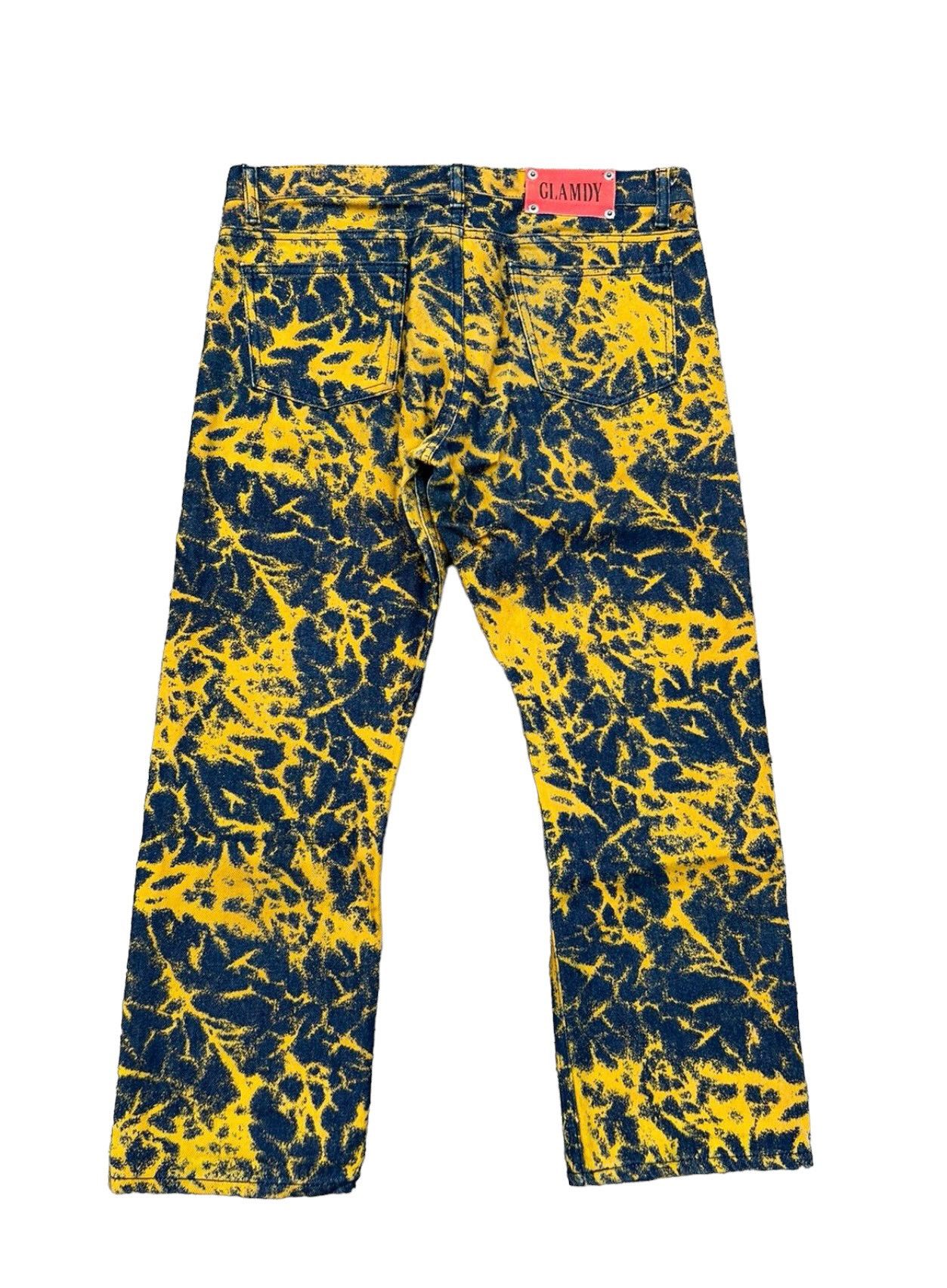 Shellac Vintage Glamdy Japan Abstract Denim Cropped Jeans Size US 31 - 2 Thumbnail