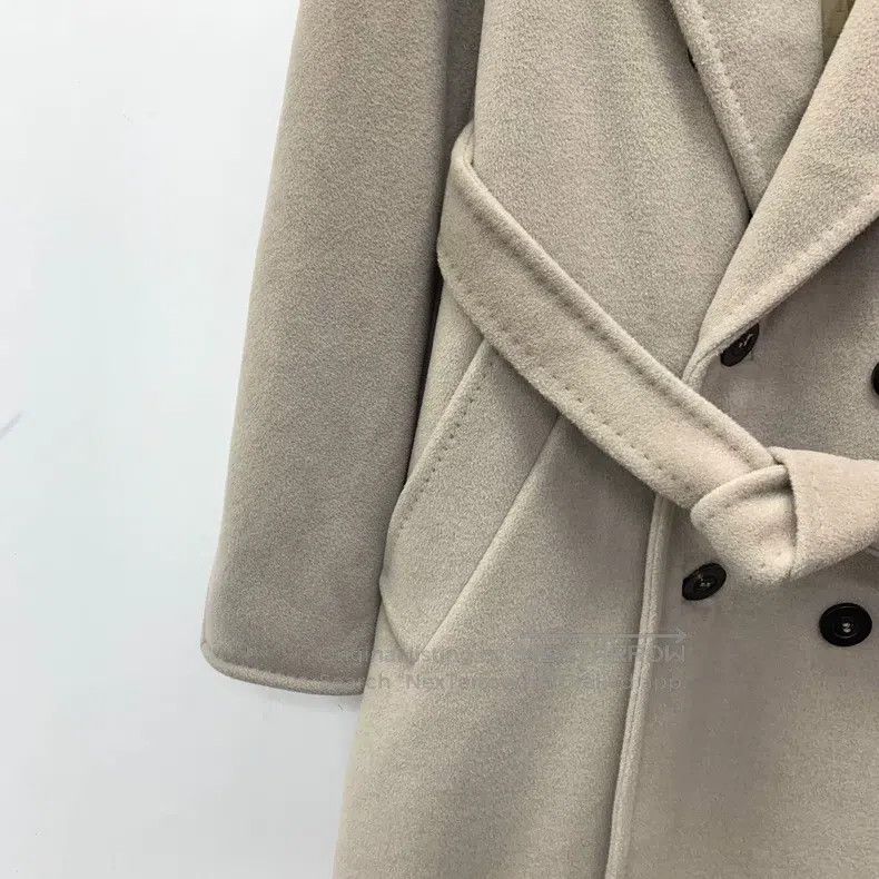 Max Mara Max Mara Sandy Sheep Wool Collar Double Breasted Belted Co Size M / US 6-8 / IT 42-44 - 4 Thumbnail