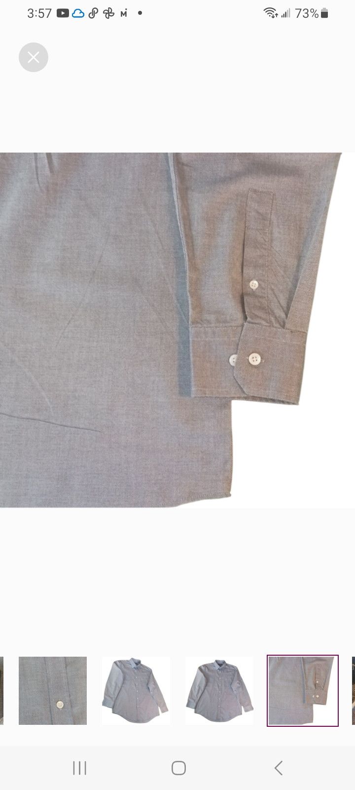 Banana Republic Banana Republic Grey Relaxed Fit Long-Sleeve Button Up Size US L / EU 52-54 / 3 - 7 Thumbnail