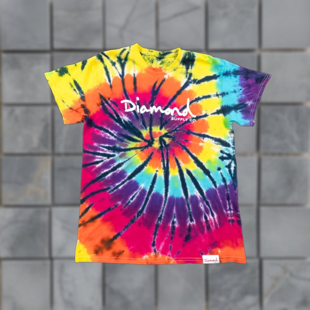 Diamond Supply Co. Diamond Supply Co. Skateboarding Shirt Adult Small Crewneck Tee Tie Dye Multicolor Mens Size US S / EU 44-46 / 1 - 1 Thumbnail