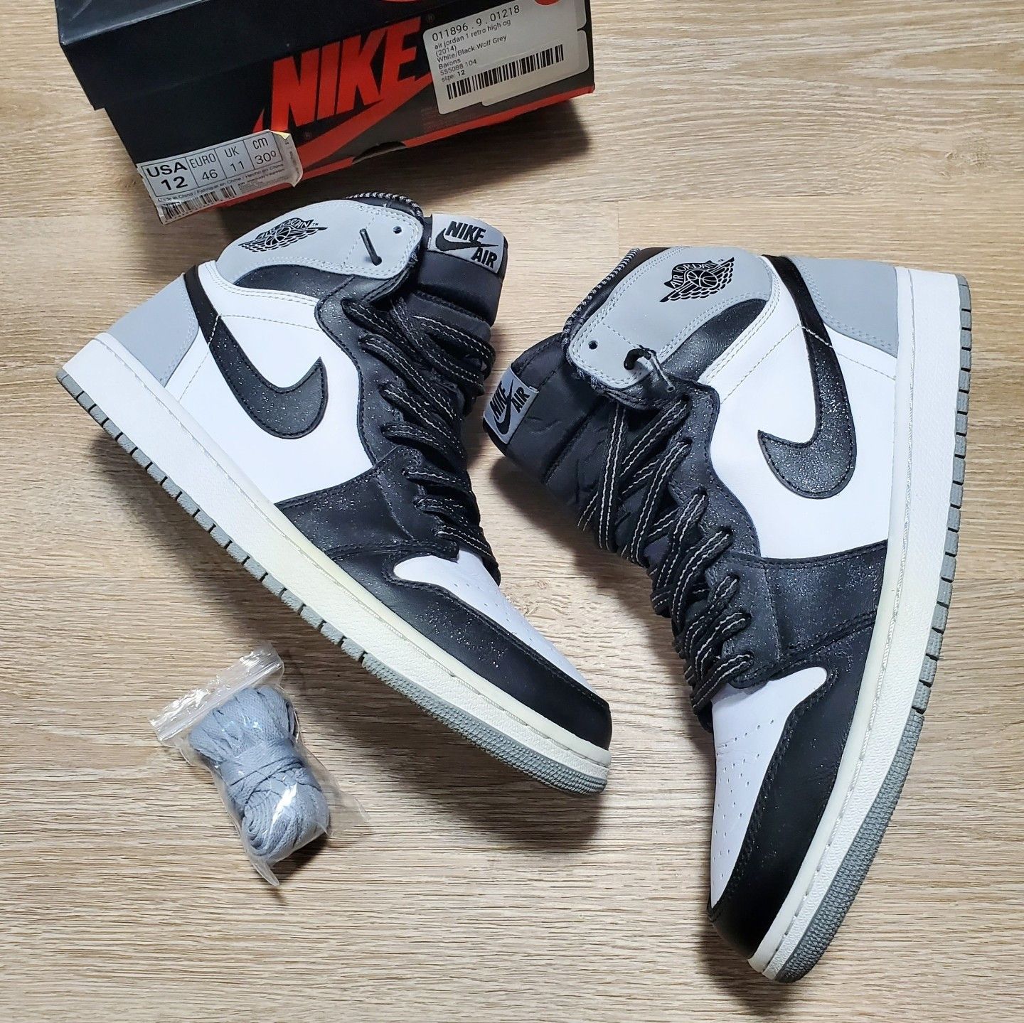 Jordan Brand × Nike Nike Air Jordan 1 Retro OG High Barons 2014 OG ALL Size US 12 / EU 45 - 2 Thumbnail