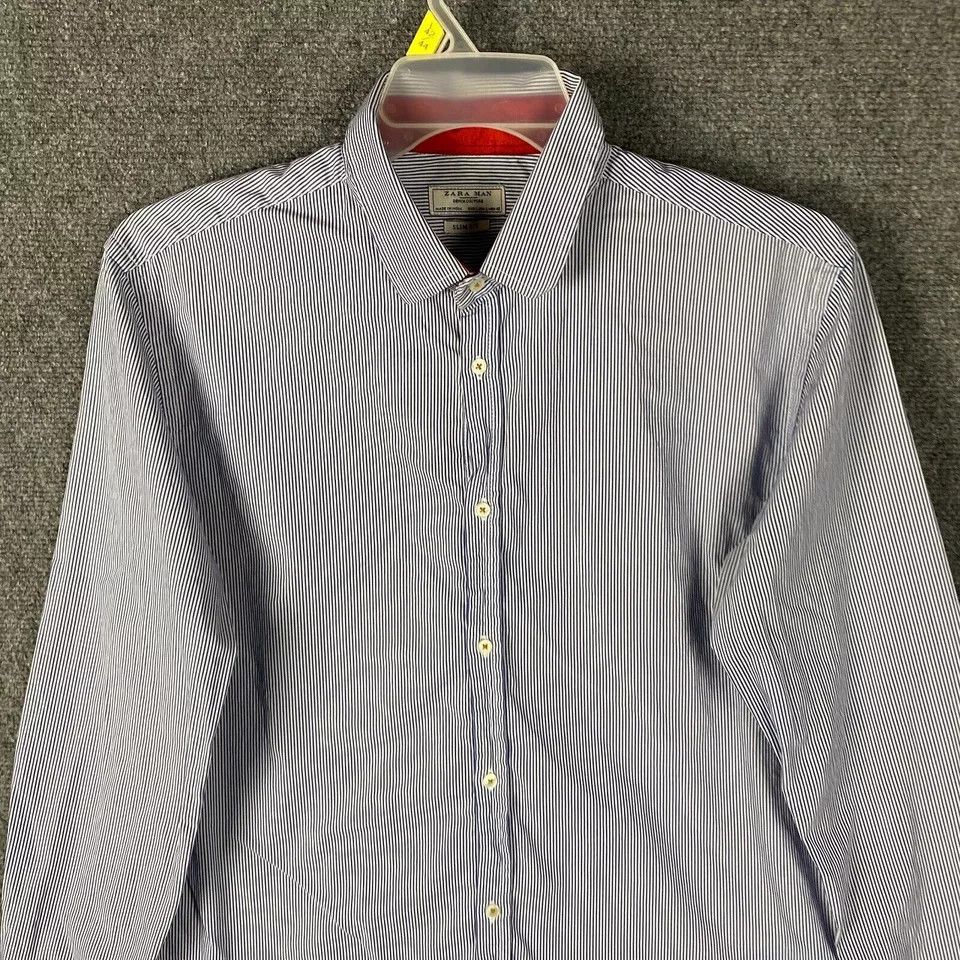 Zara Zara Button Up Shirt Men's Large Long Sleeve Striped L Size US L / EU 52-54 / 3 - 2 Thumbnail