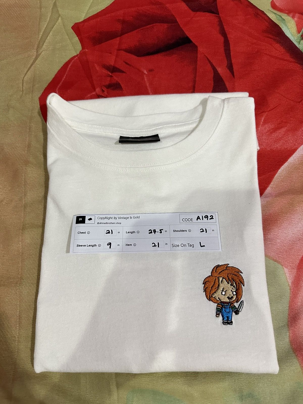 Expert Horror Horror Chucky Movie Embroidery Logo Tshirt A192 Size US M / EU 48-50 / 2 - 10 Thumbnail