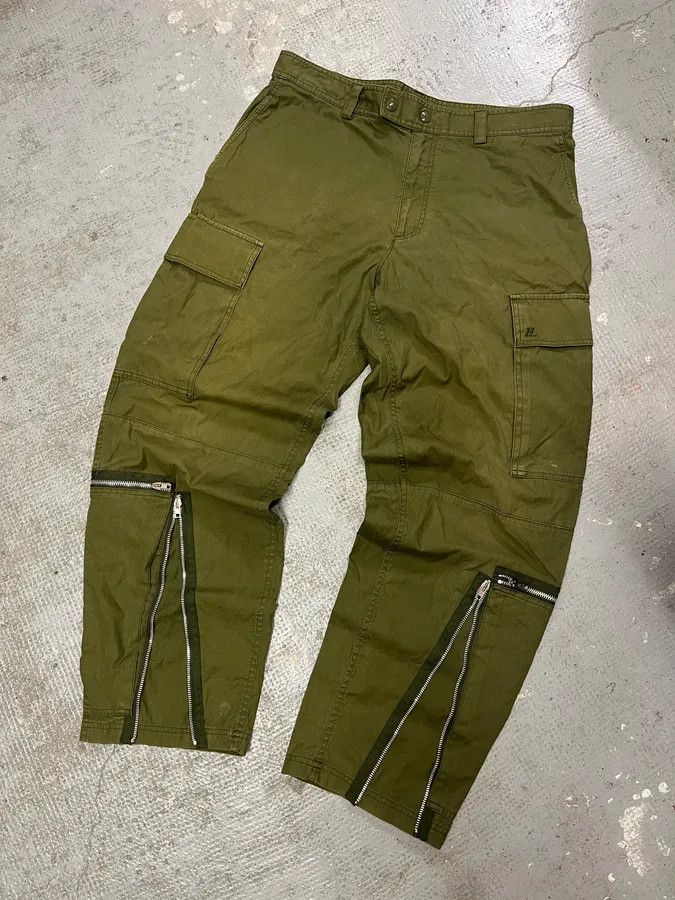 Helmut Lang × Vintage Helmut Lang Olive Military Multi Zips Cargo Pants Size US 34 / EU 50 - 5 Thumbnail