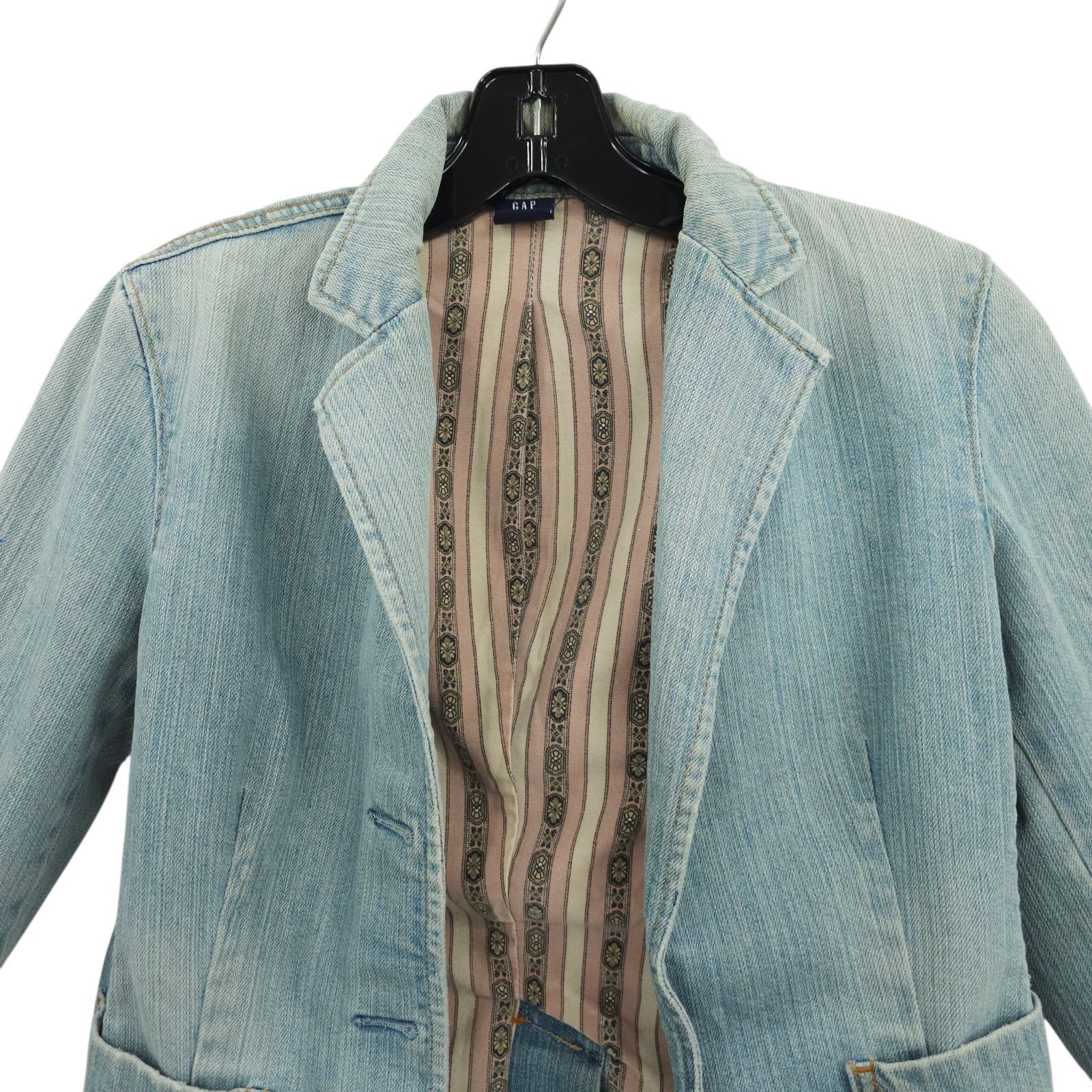 Gap GAP Denim Blazer Jacket Womens 2 READ Y2K Indie Light Wash Size XS / US 0-2 / IT 36-38 - 10 Thumbnail