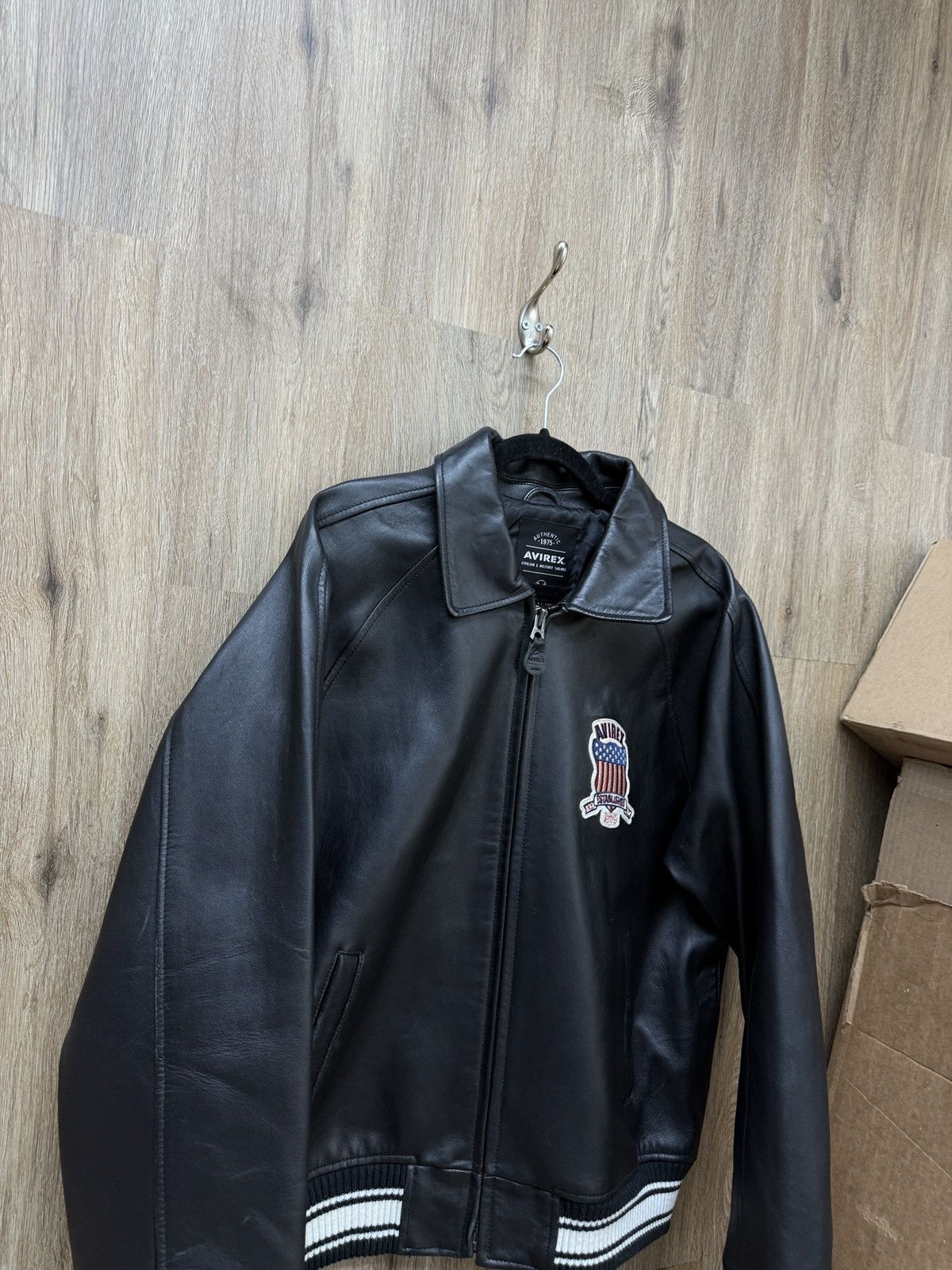 Avirex Avirex Black Leather Jacket Size US L / EU 52-54 / 3 - 2 Thumbnail