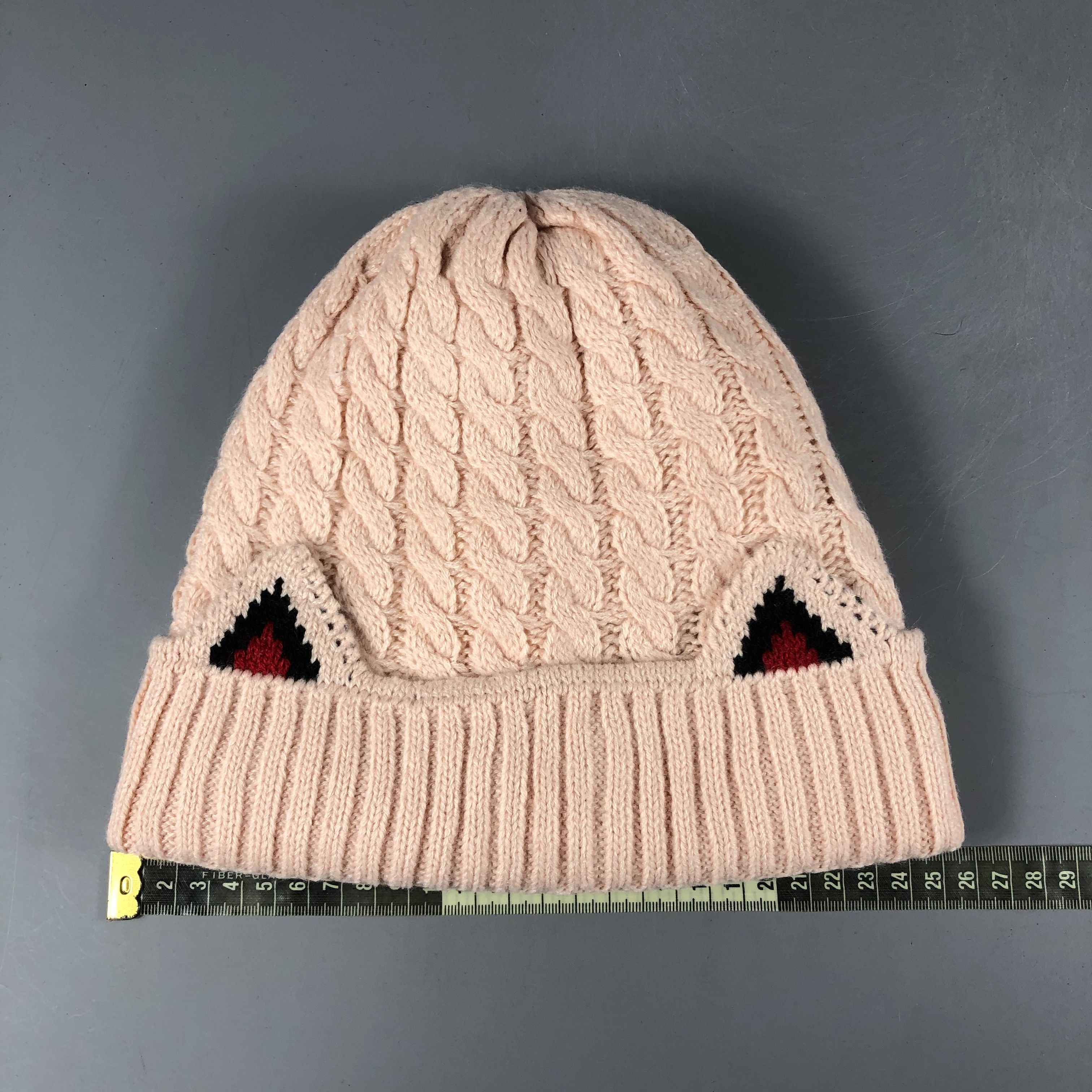 Aran Isles Knitwear × Vintage Womens Aran Isle Pink Beanie Snow Hat Snow Cap -D1192 Size ONE SIZE - 4 Thumbnail