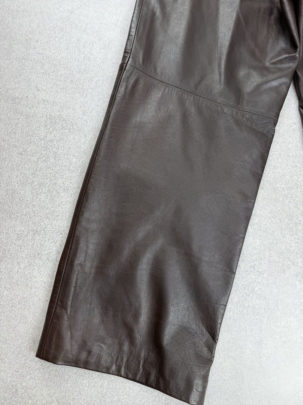 Japanese Brand Oska Brown Leather Trousers Pants Japan Style Size 3 Size 30" / US 8 / IT 44 - 16 Thumbnail