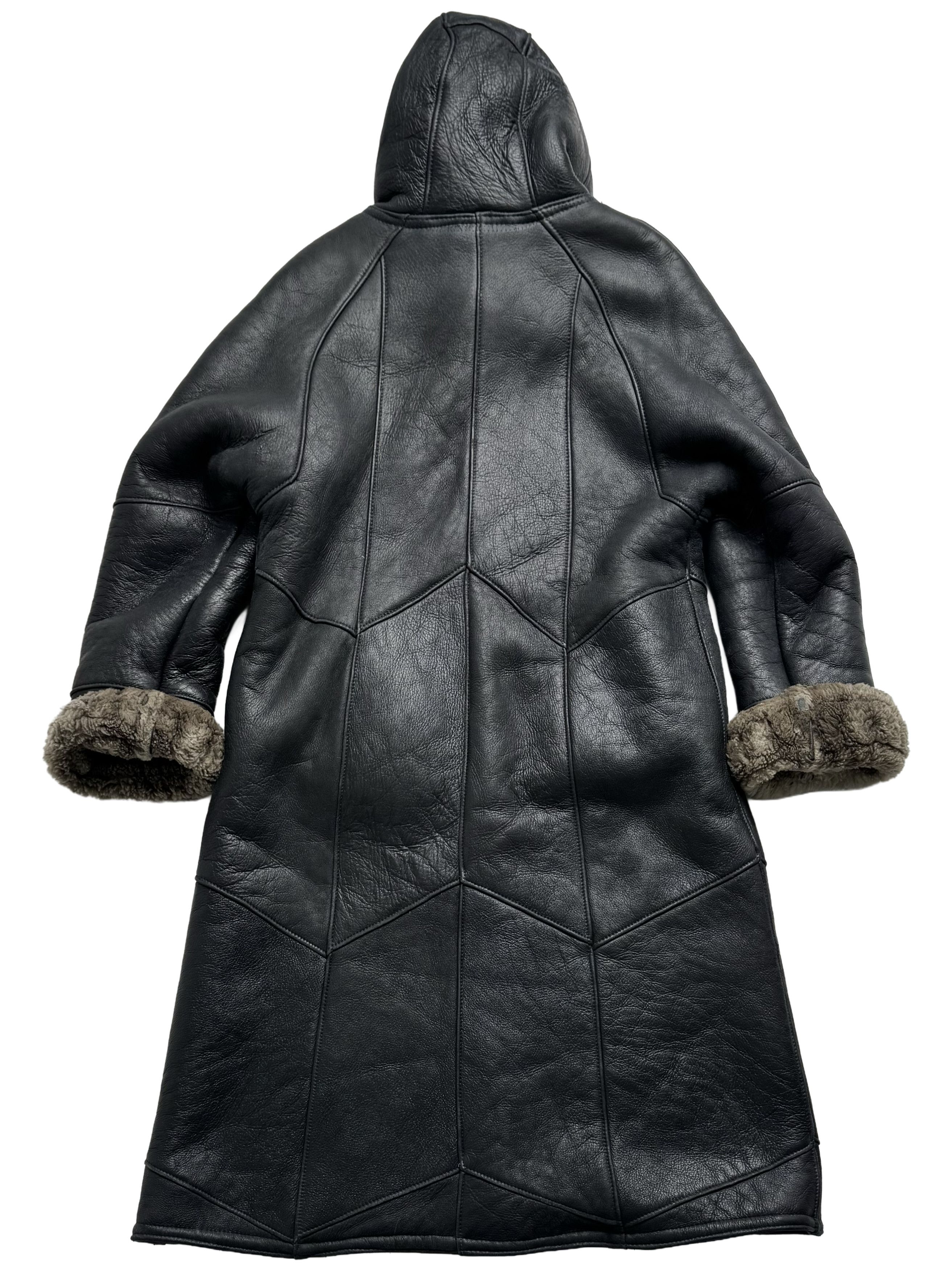 Vintage Vintage Real Sheepskin Hooded Coat Size L / US 10 / IT 46 - 20 Thumbnail