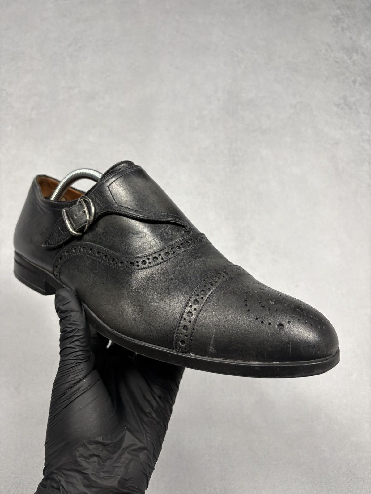Bally Bally Lanor Leather Monk Strap Shoes Brogue Cap Toe EU 41 Size US 8 / EU 41 - 7 Thumbnail