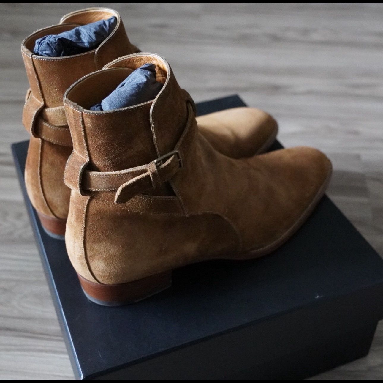 Saint Laurent Paris FW16 Saint Laurent Paris Wyatt Jodhpur Boot in Tan Suede Size US 11 / EU 44 - 6 Thumbnail