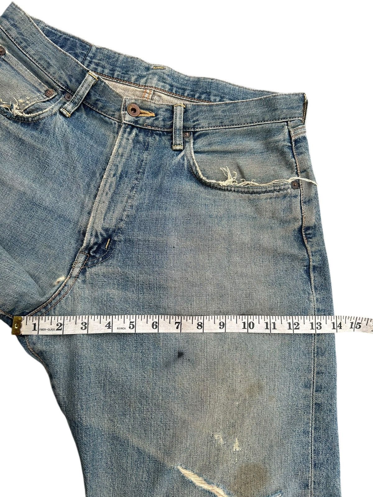 Kapital Thrashed Vintage Edwin 505 Selvedge Dirty Rusty Denim Jeans Size US 33 - 17 Thumbnail