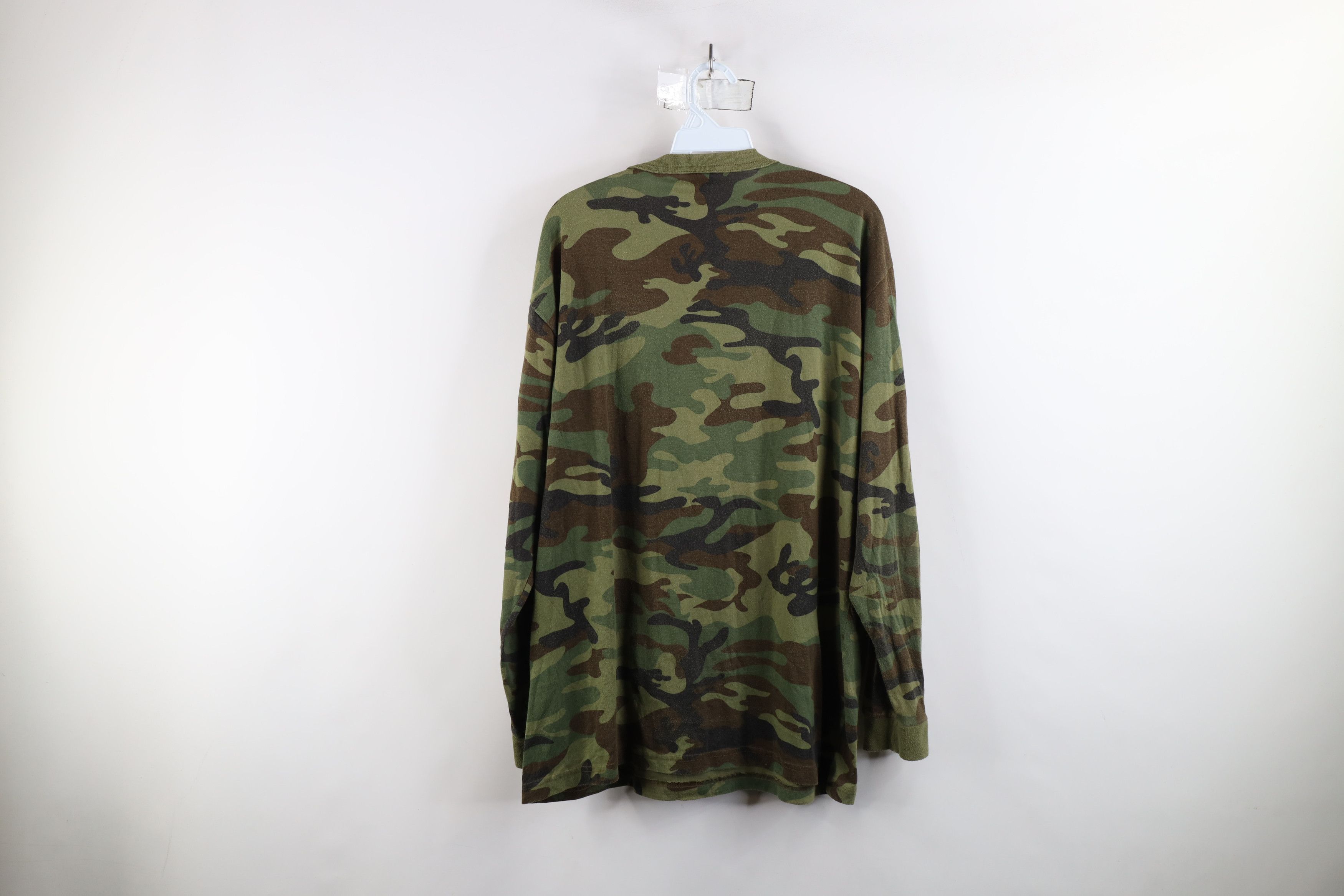 Vintage Vintage 90s Streetwear Thin Camouflage Long Sleeve T-Shirt Size US XL / EU 56 / 4 - 11 Thumbnail