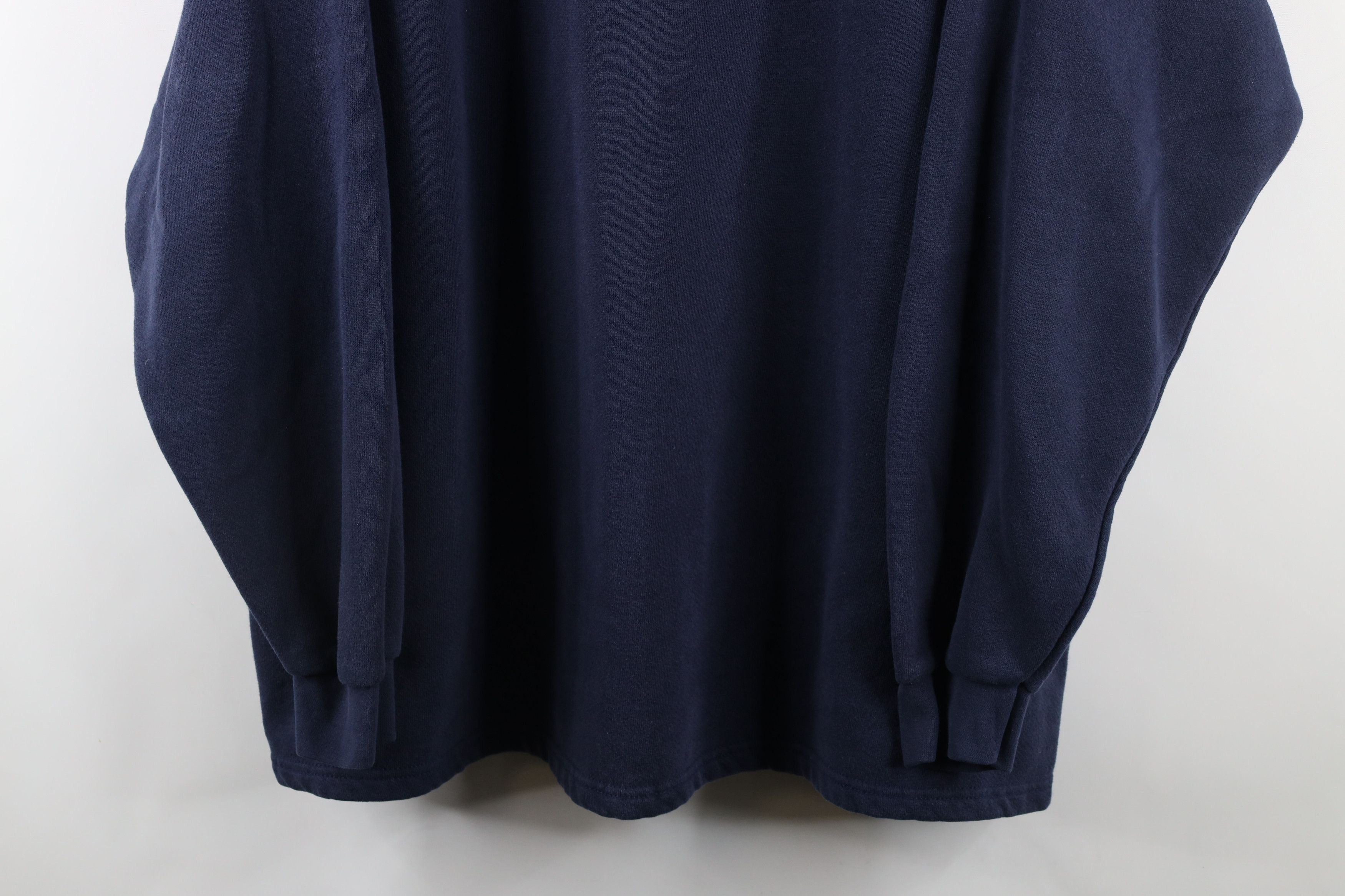 Vintage Vintage 90s Streetwear Heavyweight Half Zip Sweatshirt Blue Size US XXL / EU 58 / 5 - 3 Thumbnail