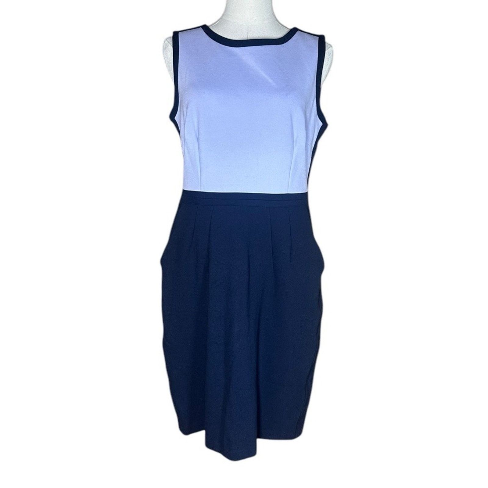 Lands' End Lands End Ponte Knit Sleeveless Sheath Dress 10P Size L / US 10 / IT 46 - 1 Thumbnail