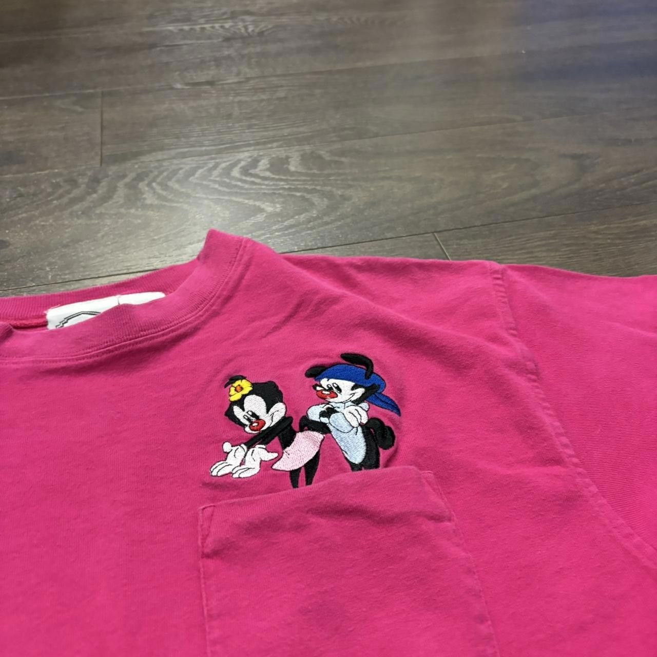 Designer Vintage Embroidered Animanics Pocket T Shirt 90s Small Size US S / EU 44-46 / 1 - 3 Thumbnail