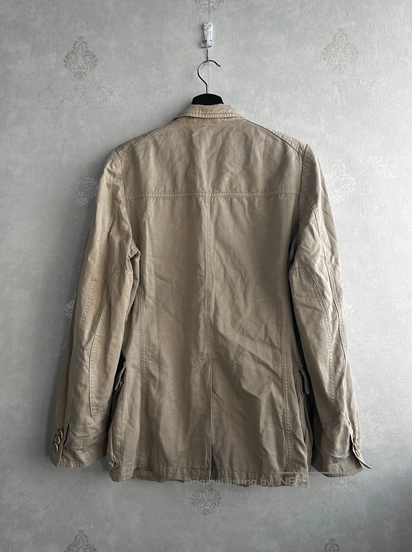Dries Van Noten DRIES VAN NOTEN Gun-barred collar four-pocket suit| Size US S / EU 44-46 / 1 - 3 Thumbnail