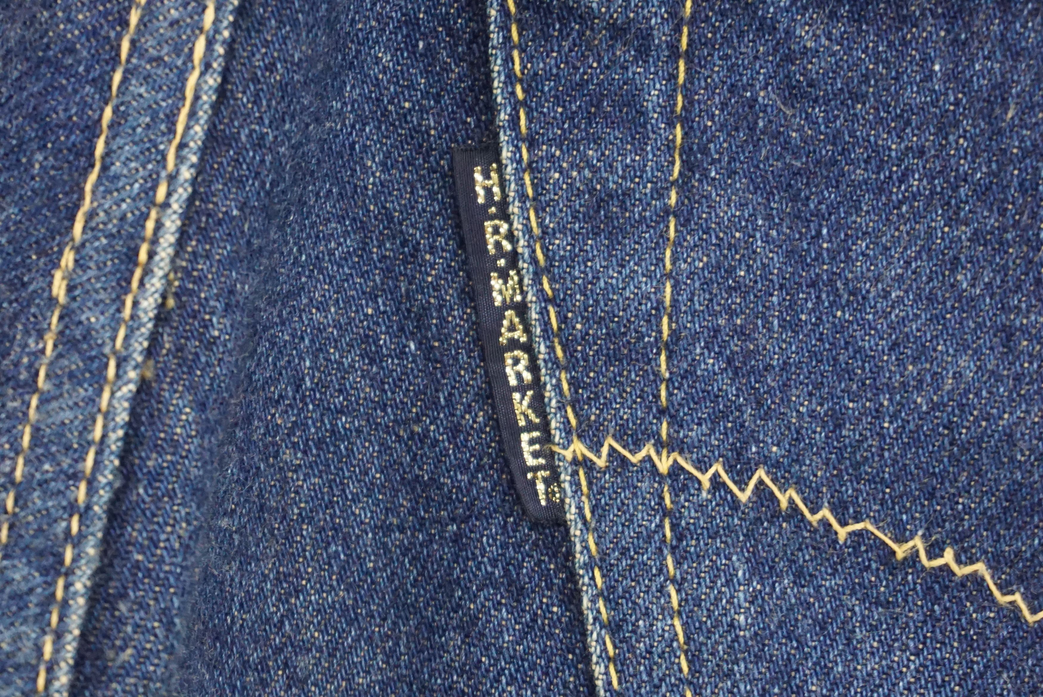 HOLLYWOOD RANCH MARKET HRM Hand Made Selvedge Jeans W26xL28 Blue Blue Ankle Denim Size 26" / US 2 / IT 38 - 14 Thumbnail