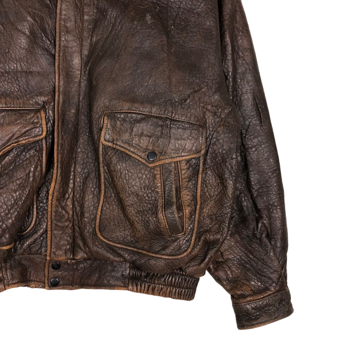 Genuine Leather 🔥VINTAGE FLY LEATHER JACKET YARD SELECTION ISSEY MIYAKE Size US M / EU 48-50 / 2 - 7 Thumbnail
