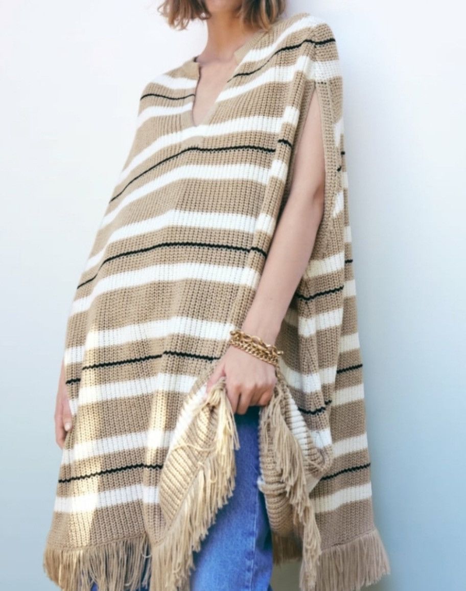 Zara Zara striped Poncho Size S / US 4 / IT 40 - 3 Thumbnail