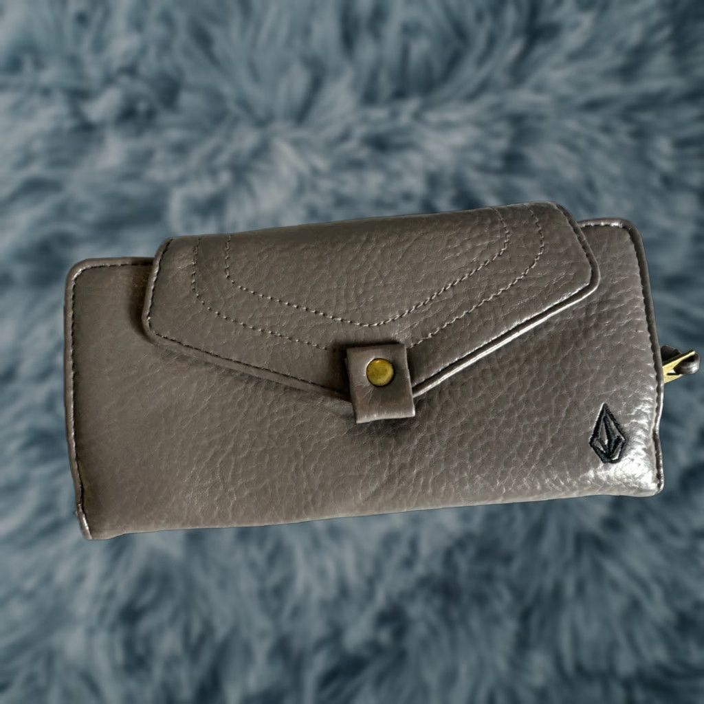 Volcom VINTAGE Volcom Wallet Women’s Gray Leather Wallet Size ONE SIZE - 1 Thumbnail