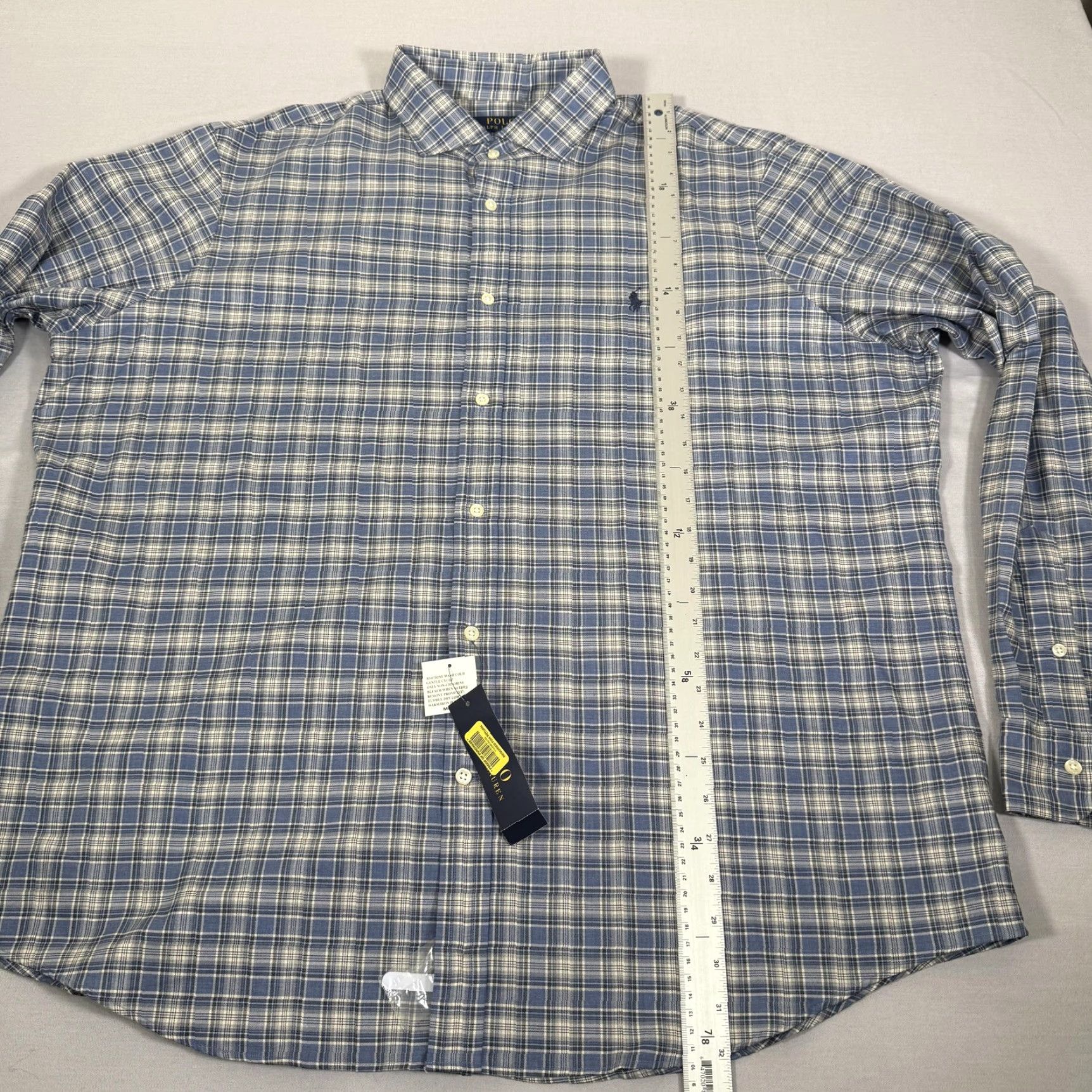 Polo Ralph Lauren Polo Ralph Lauren Shirt Mens 2XL Blue Plaid Button Down Long Sleeve Cotton Pony Size US XXL / EU 58 / 5 - 7 Thumbnail