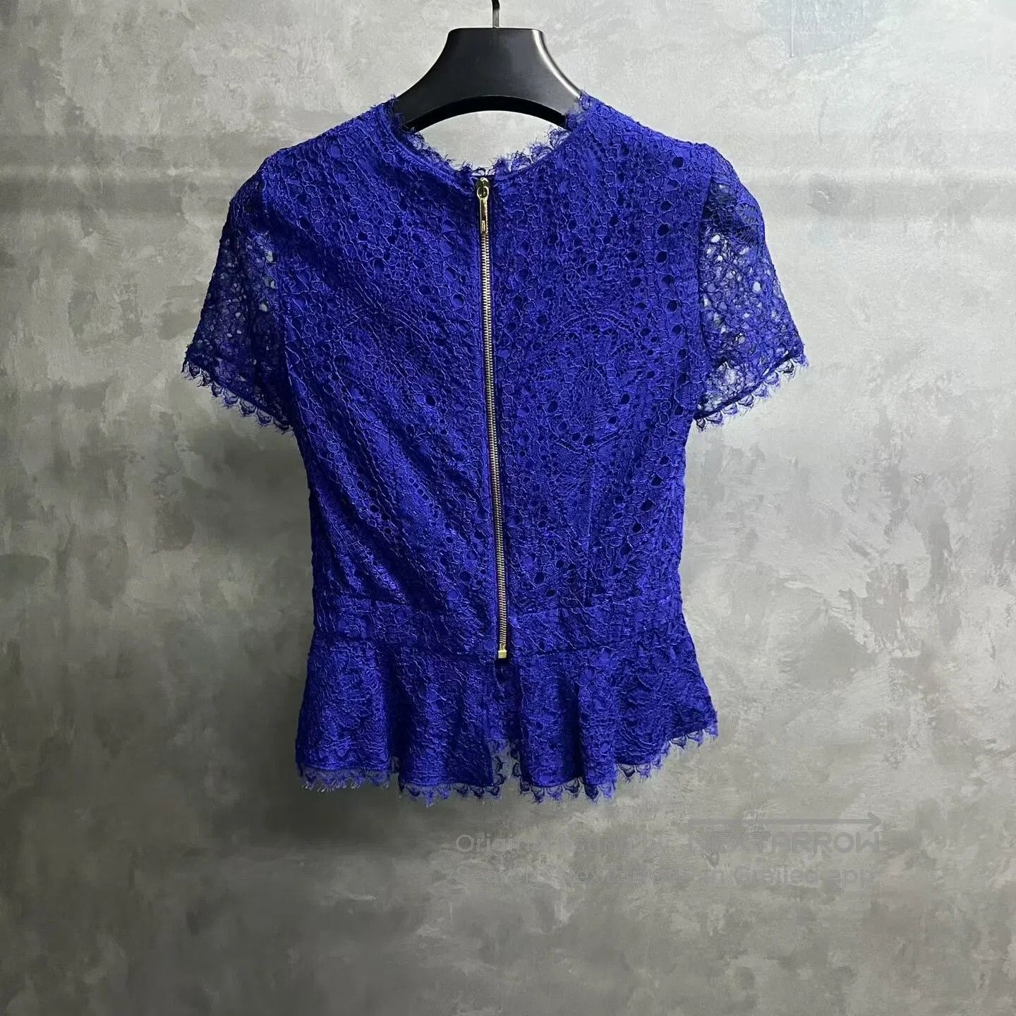 Emilio Pucci emilio pucci Blue, solid-color lace floral short-sleeved T Size S / US 4 / IT 40 - 5 Thumbnail