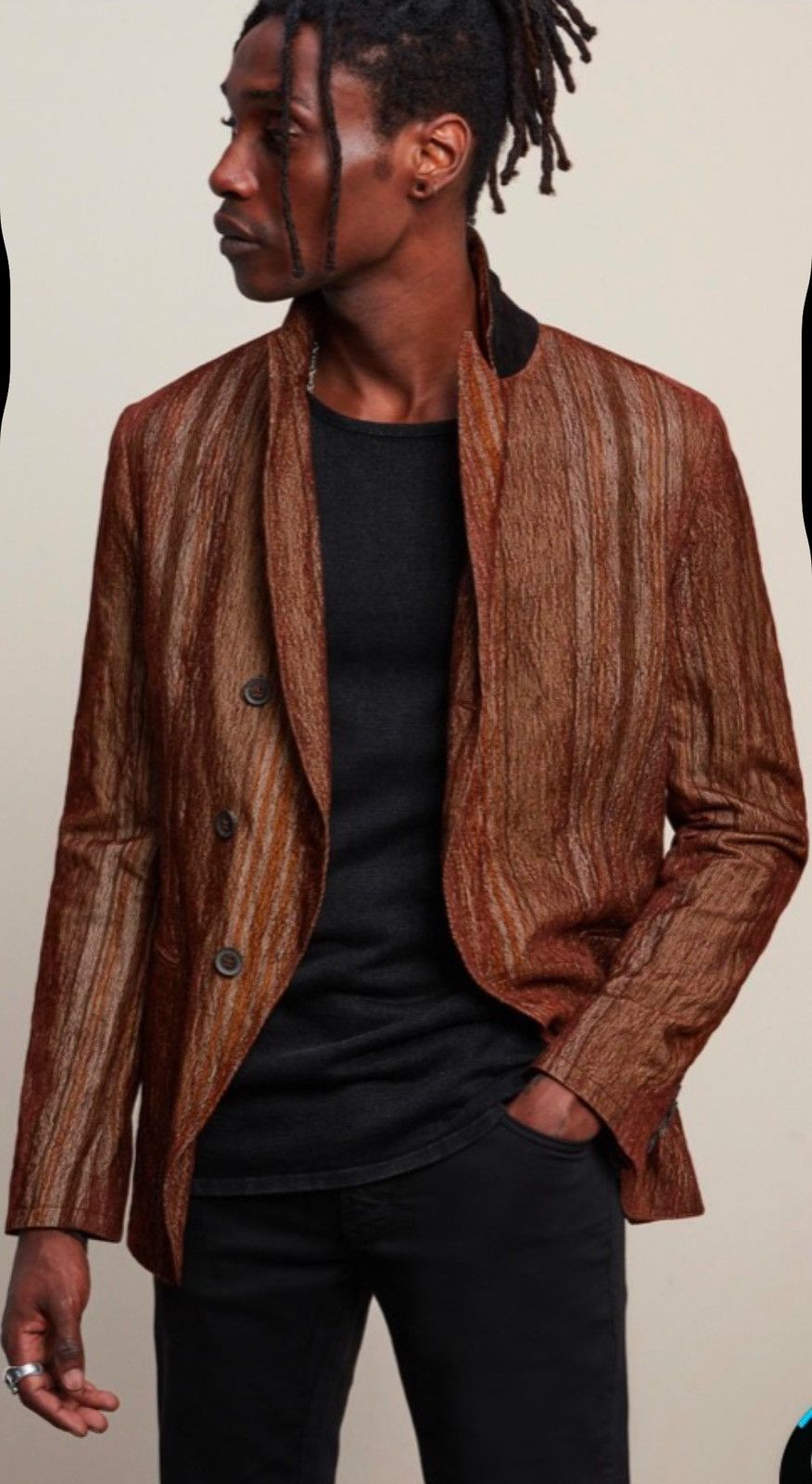 John Varvatos Asymmetrical Closure Velvet Jacket. Size EU 46 USA 36 Size US S / EU 44-46 / 1 - 3 Thumbnail