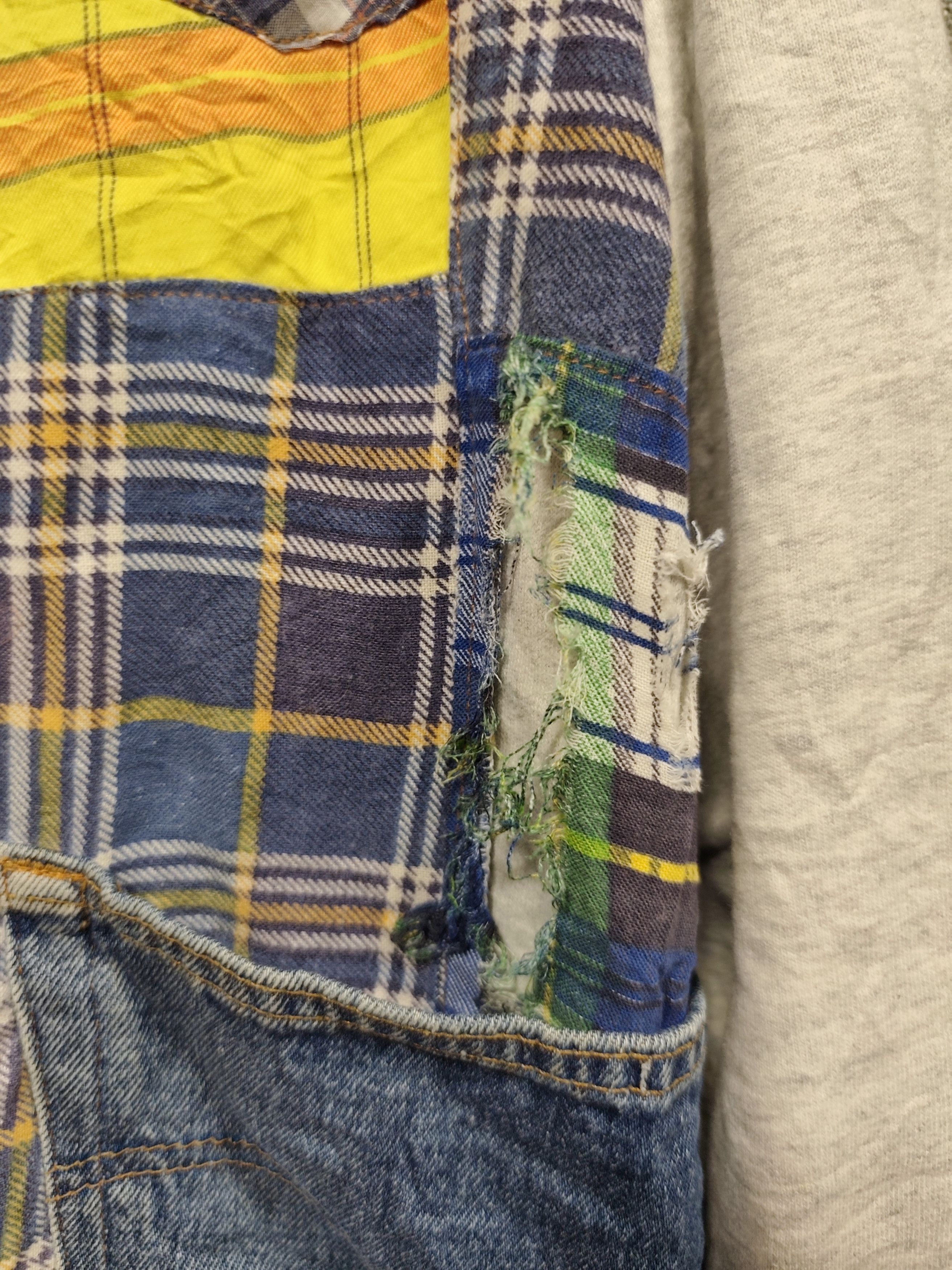 Levi's × Vintage Vintage 90s Levi's jacket patchwork made in usa Size US XL / EU 56 / 4 - 12 Thumbnail