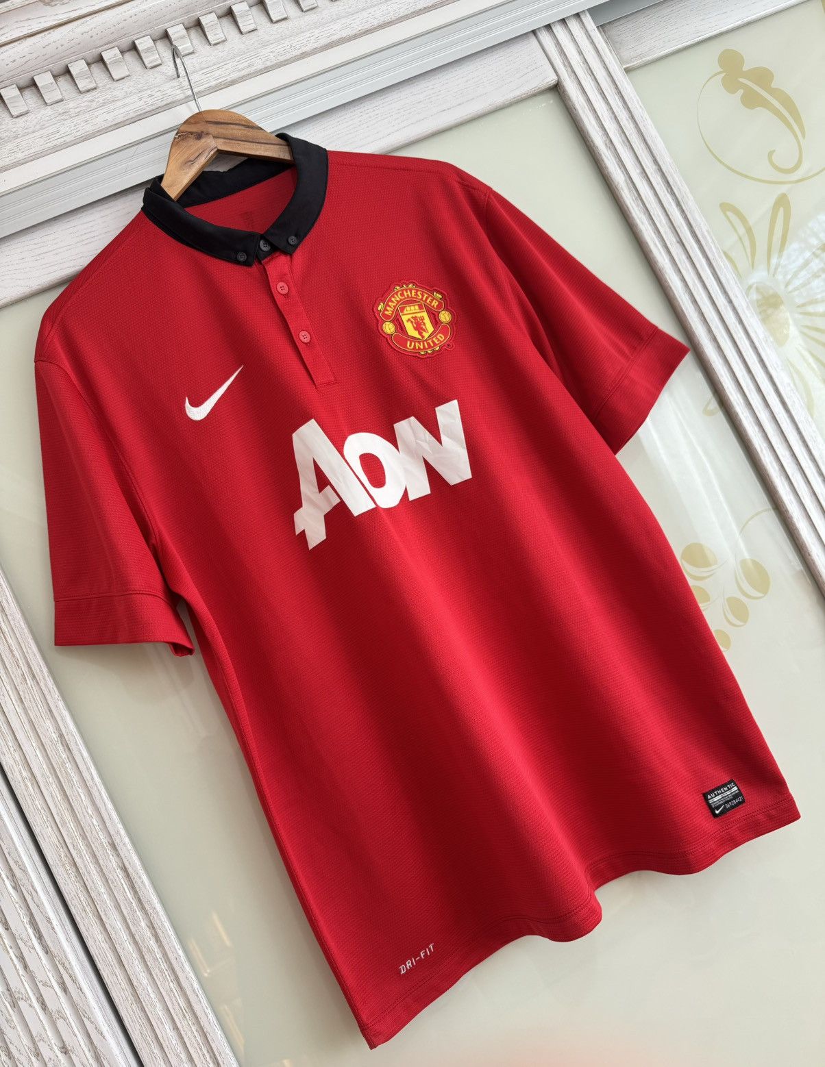 Nike Manchester United 2013-2014 Home Soccer Jersey Football Kit Size US XL / EU 56 / 4 - 4 Thumbnail
