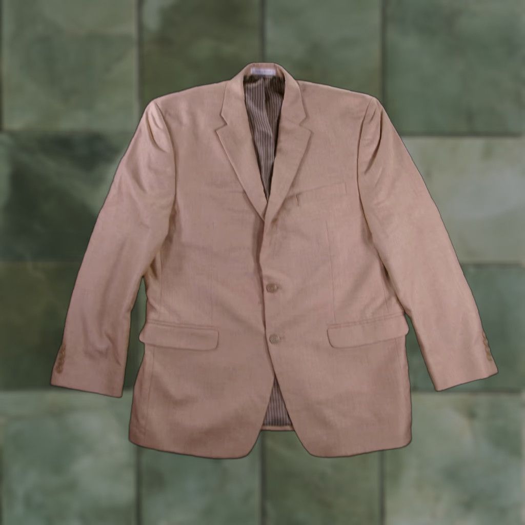 Chaps Chaps Sport Coat 44R Beige Mens Classic Linen Blend Business Casual Preppy Size US S / EU 44-46 / 1 - 1 Thumbnail