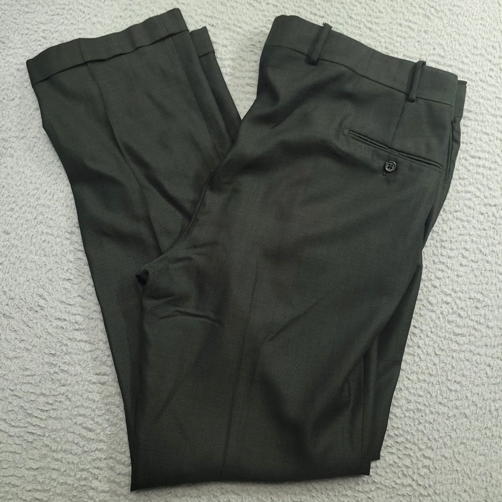 Vintage Tom James Executive Collection Dress Pants Mens 40x33 Pleated Front Gray Straight Leg Comfort Cuffed Workwear Size US 40 / EU 56 - 2 Thumbnail