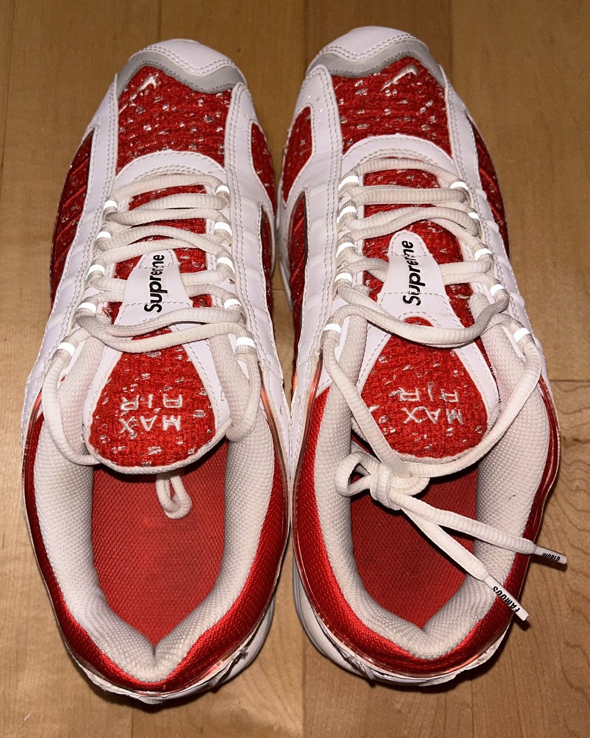 Nike × Supreme Supreme Air Max Red/White Size US 10.5 / EU 43-44 - 6 Thumbnail