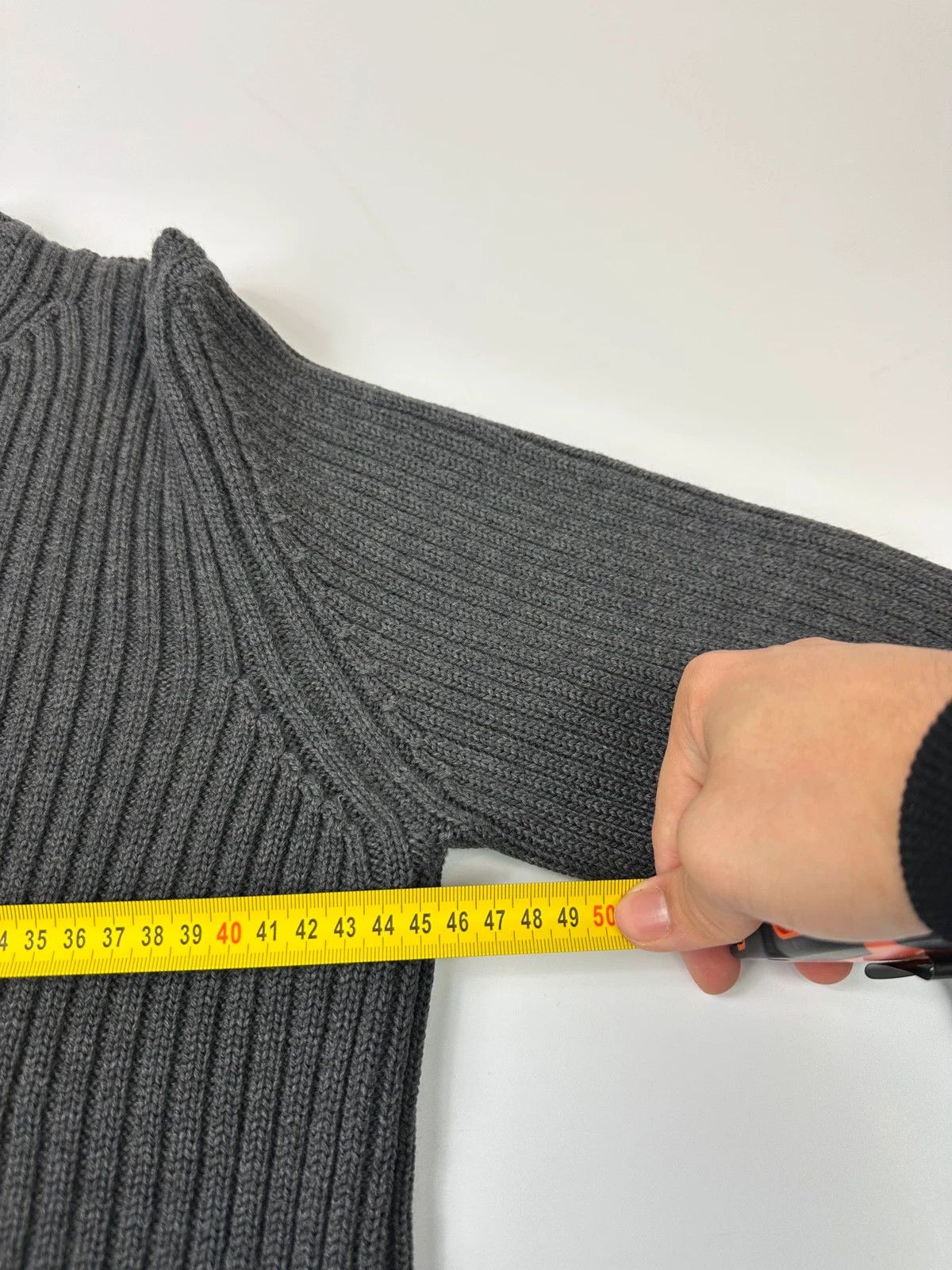 Prada Prada Sport FW2004 Grey Ribbed Wool Knit Sweater Size US M / EU 48-50 / 2 - 10 Thumbnail