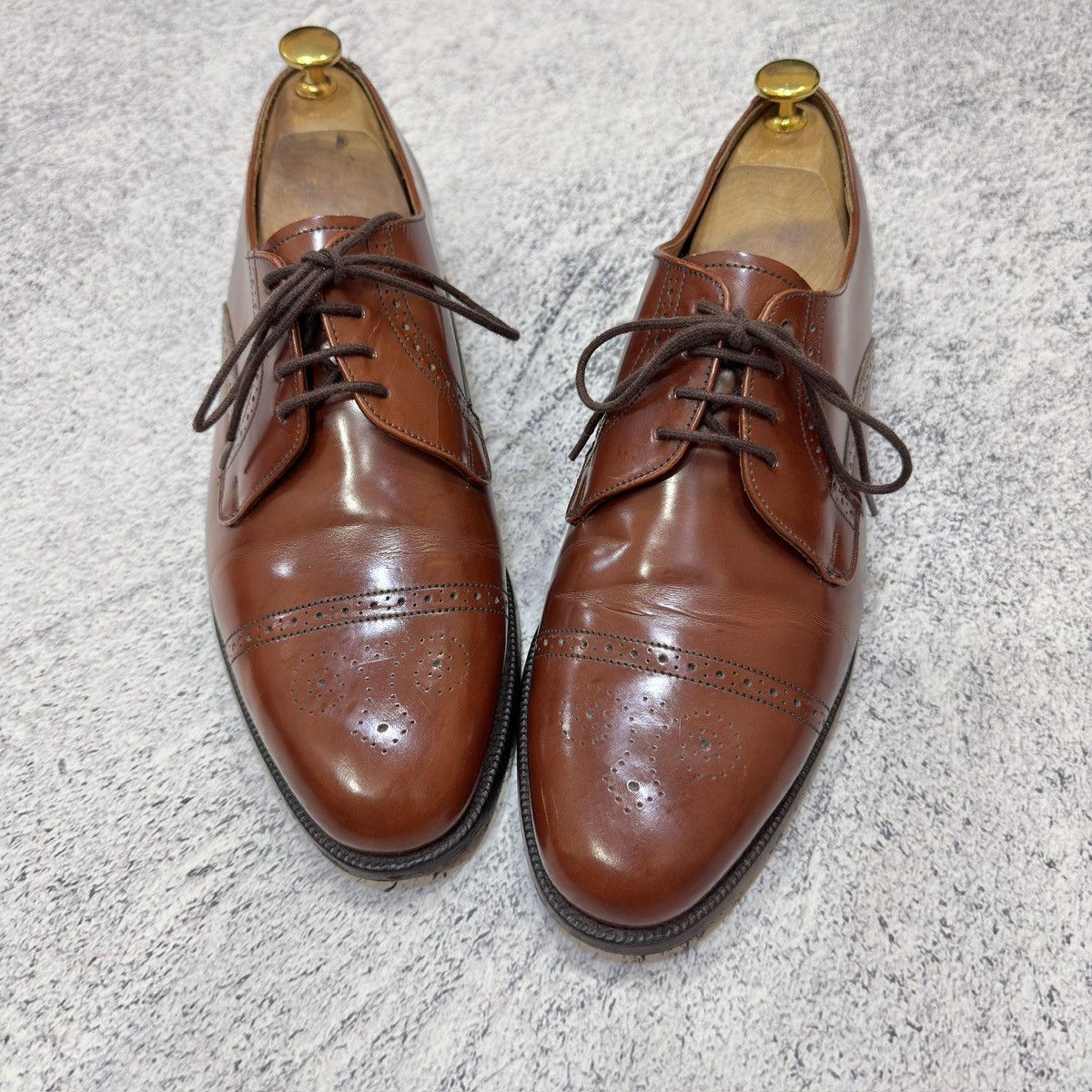 Barker Barker Vintage Handmade Derby Brogues US10 UK9 EU43 28cm Size US 10 / EU 43 - 8 Thumbnail
