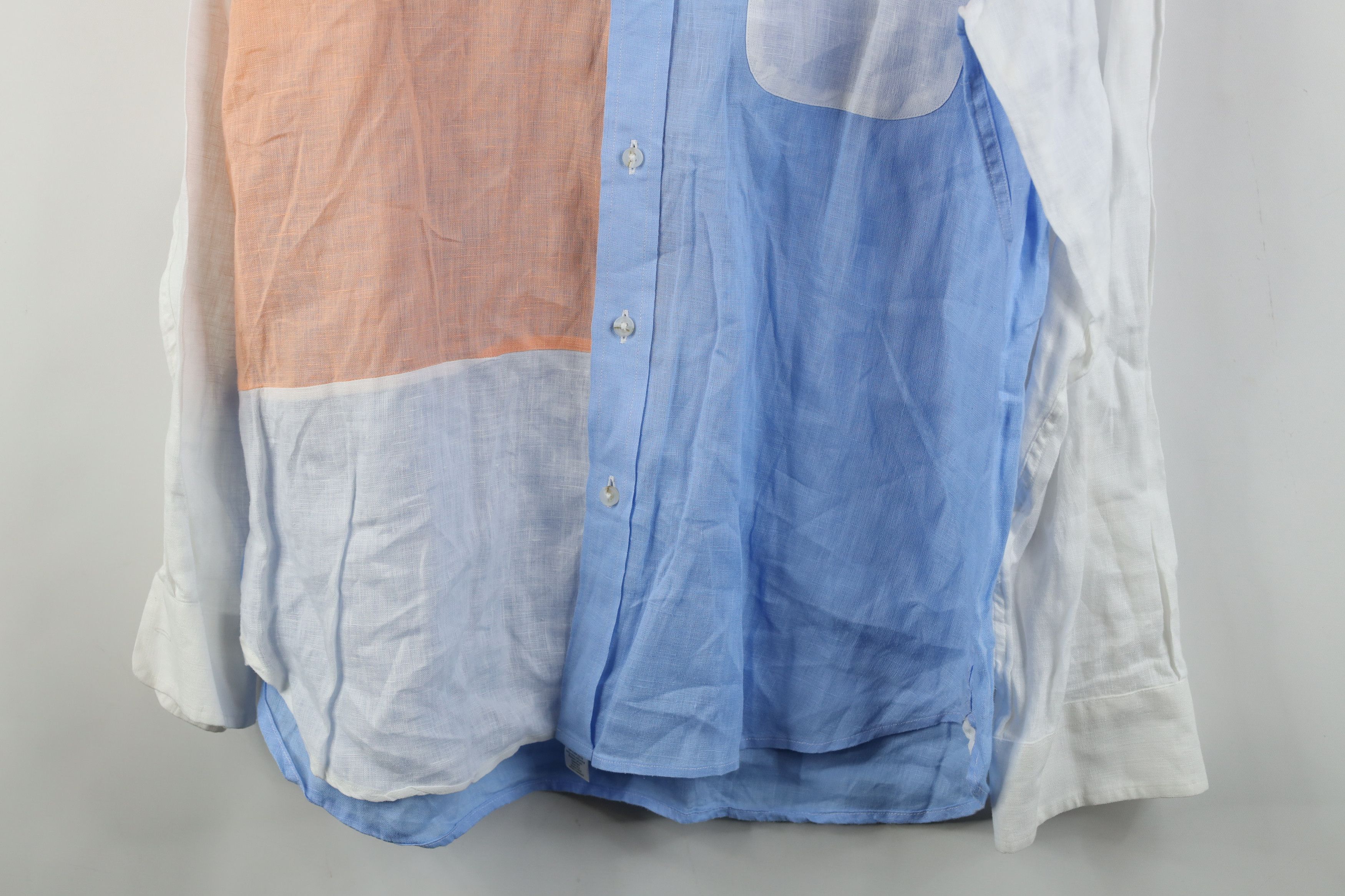 Vintage Paul Fredrick Block Pure Linen Collared Button Down Shirt Size US L / EU 52-54 / 3 - 3 Thumbnail