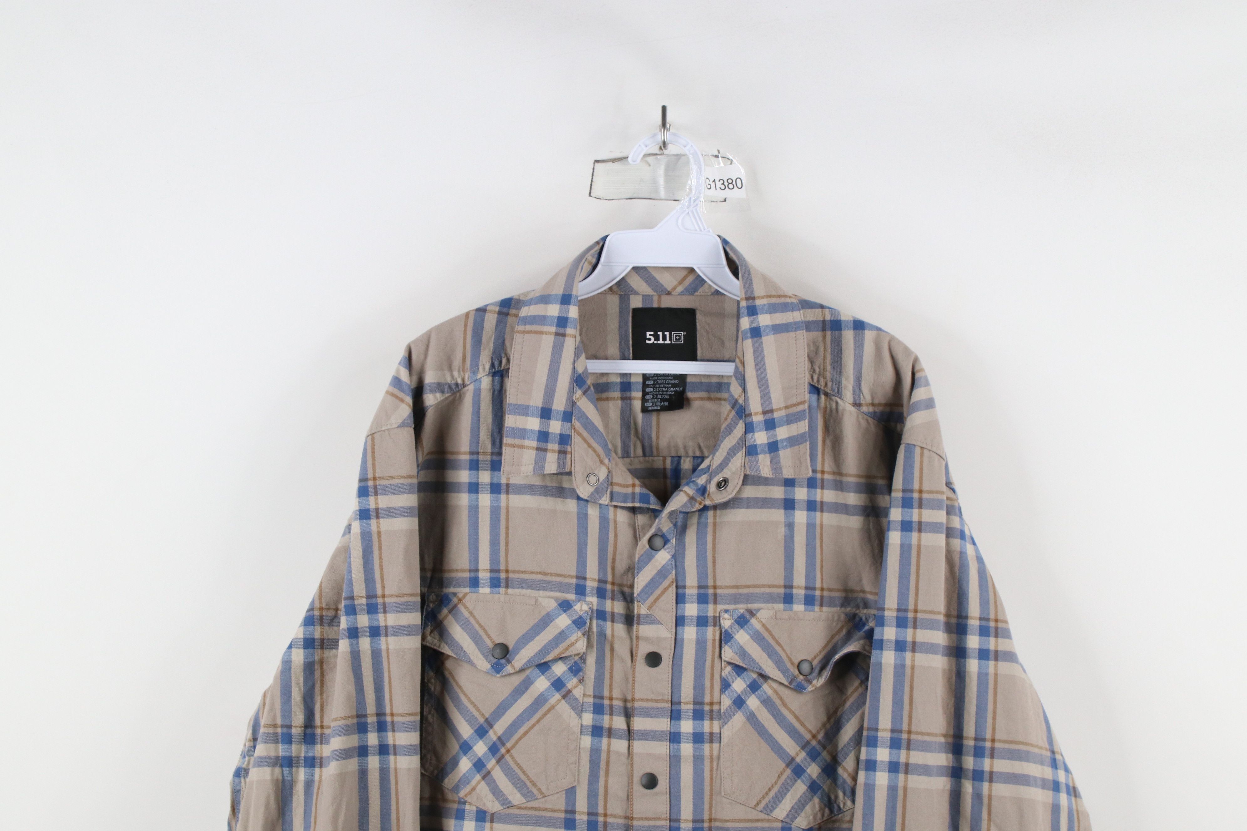 Vintage 5.11 Tactical Series Distressed Gunner Snap Button Shirt Size US XXL / EU 58 / 5 - 2 Thumbnail