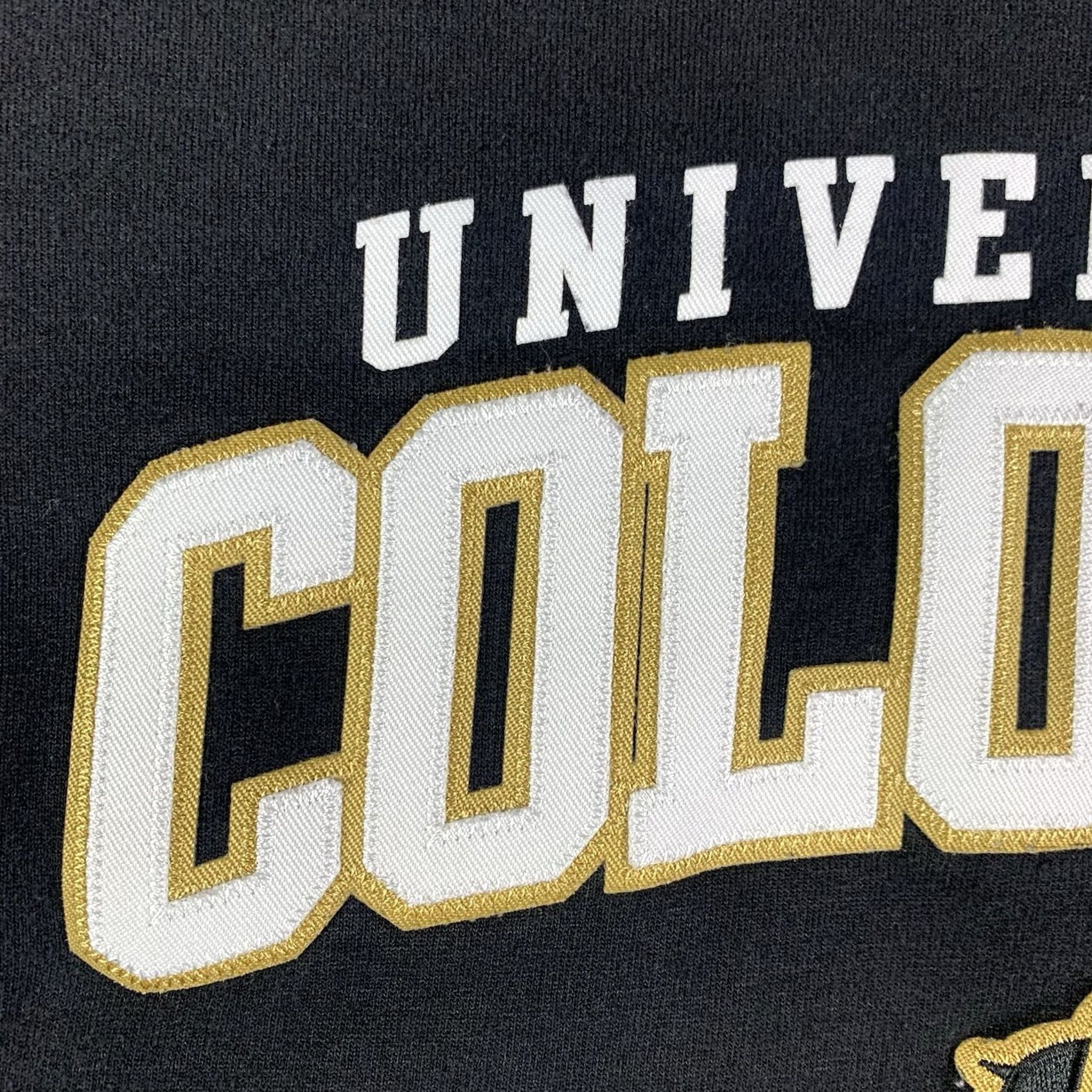 Champion Champion hoodie pullover sweater Men Medium Black solid jersey cotton blend hoodie sweatshirts University Colorado Buffalo stain Size US M / EU 48-50 / 2 - 2 Thumbnail