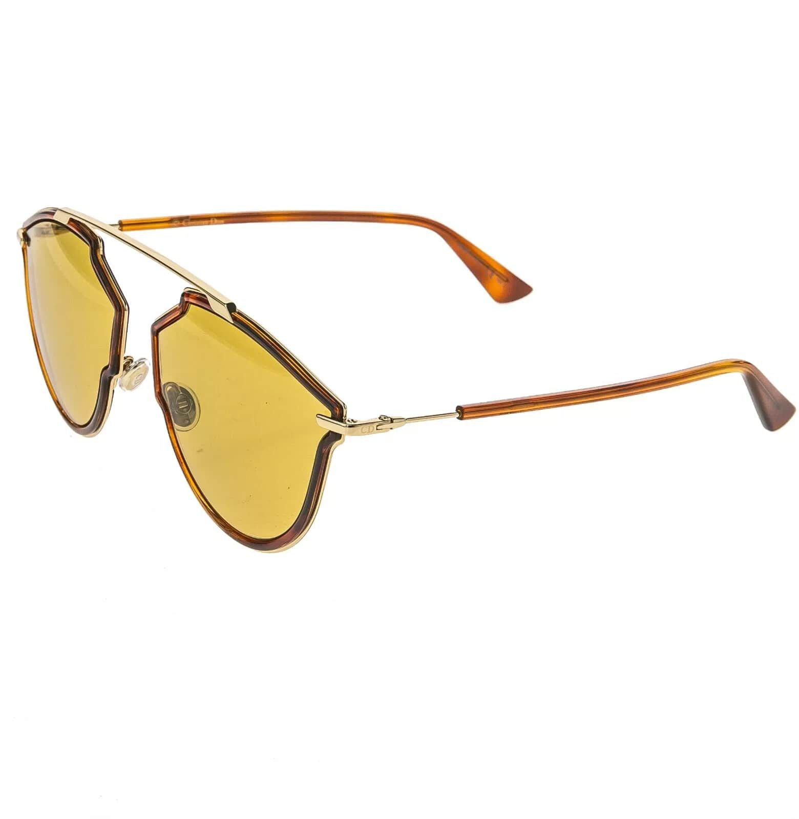 Christian Dior Monsieur CHRISTIAN DIOR SO REAL Gold Aviator Sunglasses SOREALRISE Size ONE SIZE - 4 Thumbnail